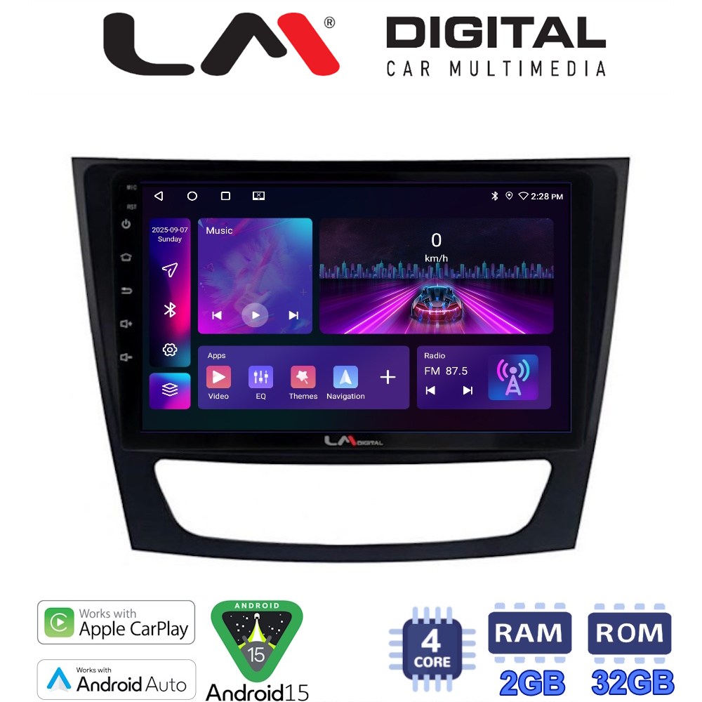 LM Digital - LM ZA4090 GPS Οθόνη OEM Multimedia Αυτοκινήτου για MERCEDES E class (W211)  (CarPlay/AndroidAuto/BT/GPS/WIFI/GPRS)