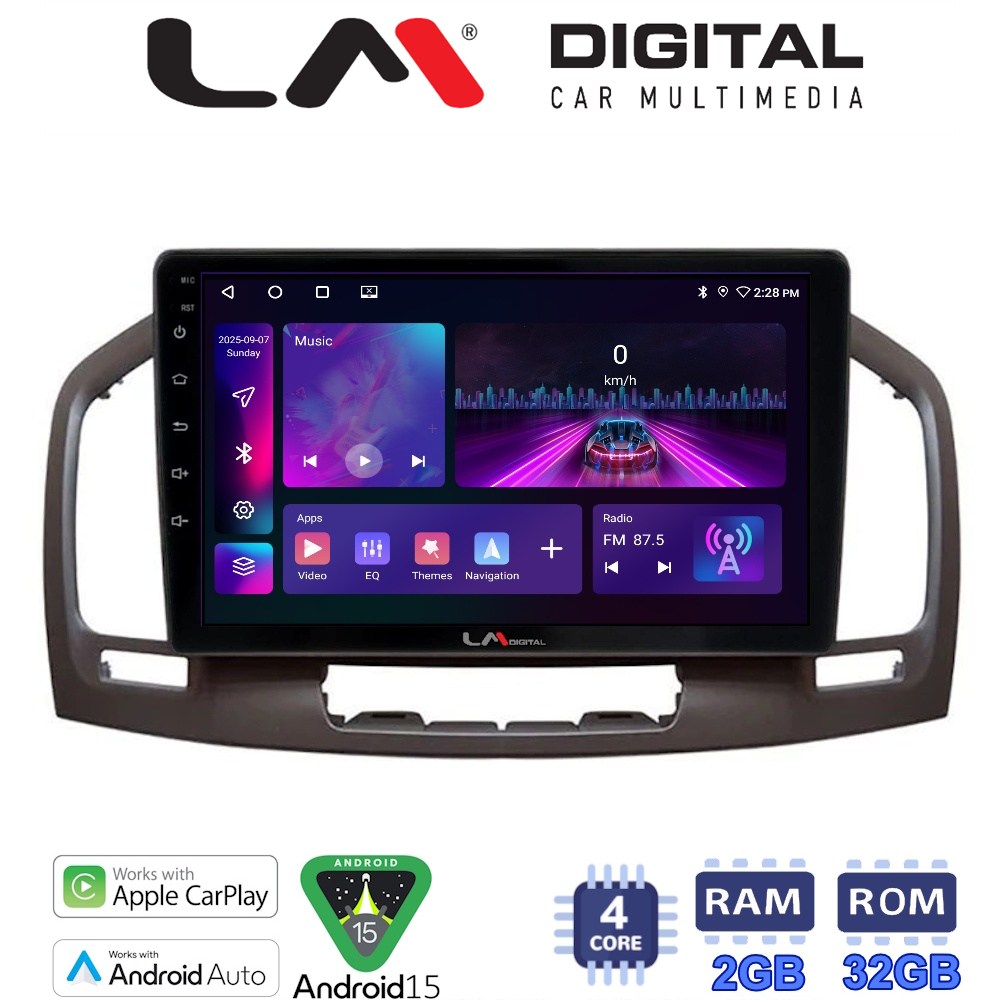 LM Digital - LM ZA4114C GPS Οθόνη OEM Multimedia Αυτοκινήτου για 0 (CarPlay/AndroidAuto/BT/GPS/WIFI/GPRS)