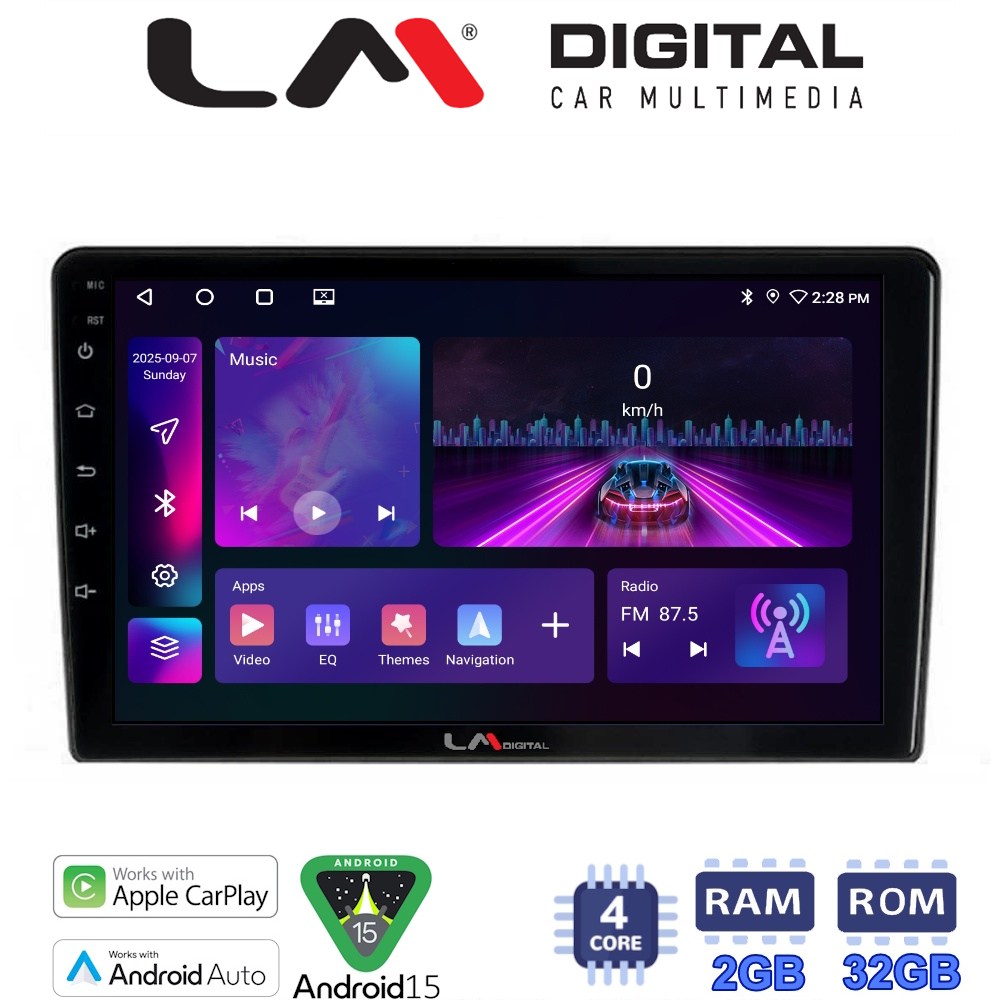 LM Digital - LM ZA4121 GPS Οθόνη OEM Multimedia Αυτοκινήτου για Kia Ceed 2007 > 2008 (CarPlay/AndroidAuto/BT/GPS/WIFI/GPRS)