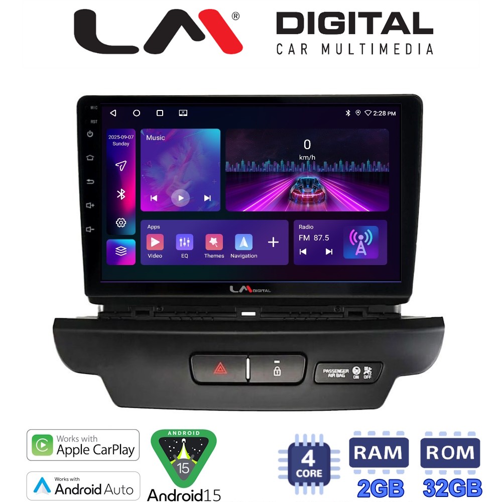 LM Digital - LM ZA4125 GPS Οθόνη OEM Multimedia Αυτοκινήτου για Kia CEED 2018 > 2022 (CarPlay/AndroidAuto/BT/GPS/WIFI/GPRS)