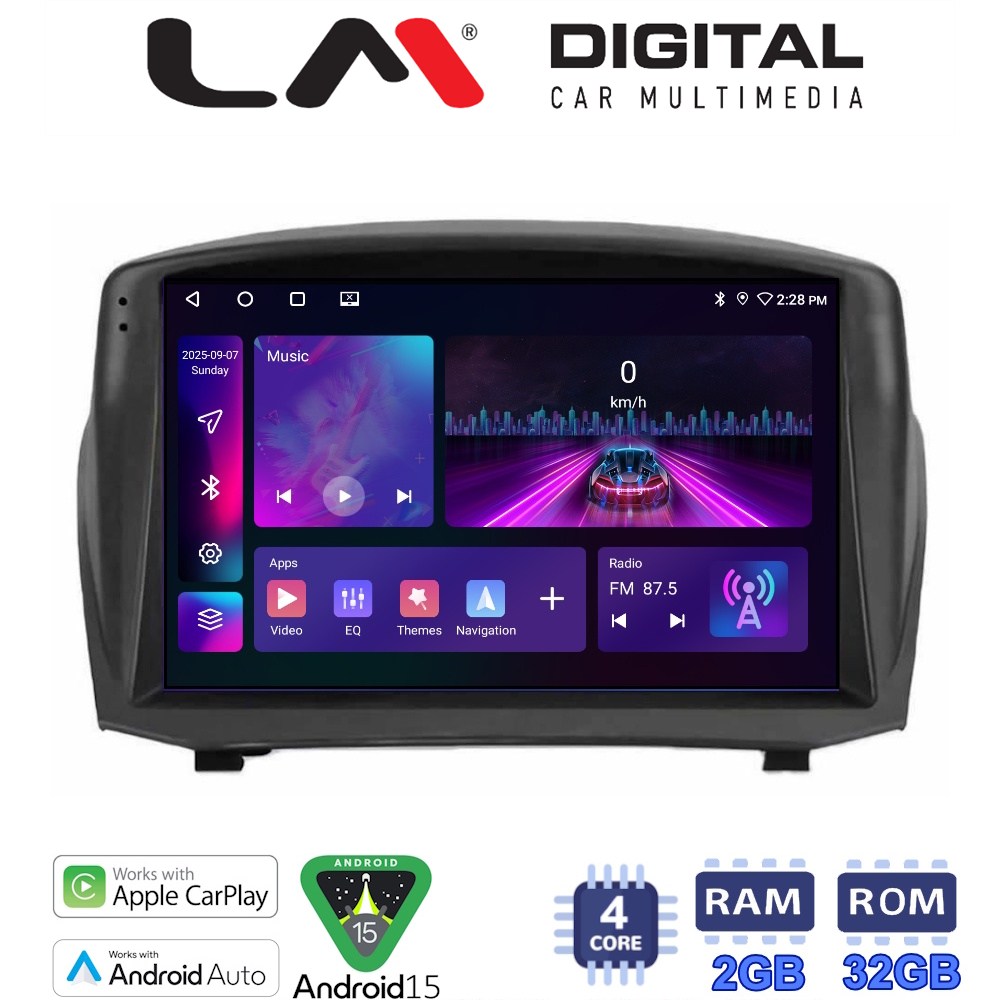 LM Digital - LM ZA4152B GPS Οθόνη OEM Multimedia Αυτοκινήτου για 0 (CarPlay/AndroidAuto/BT/GPS/WIFI/GPRS)