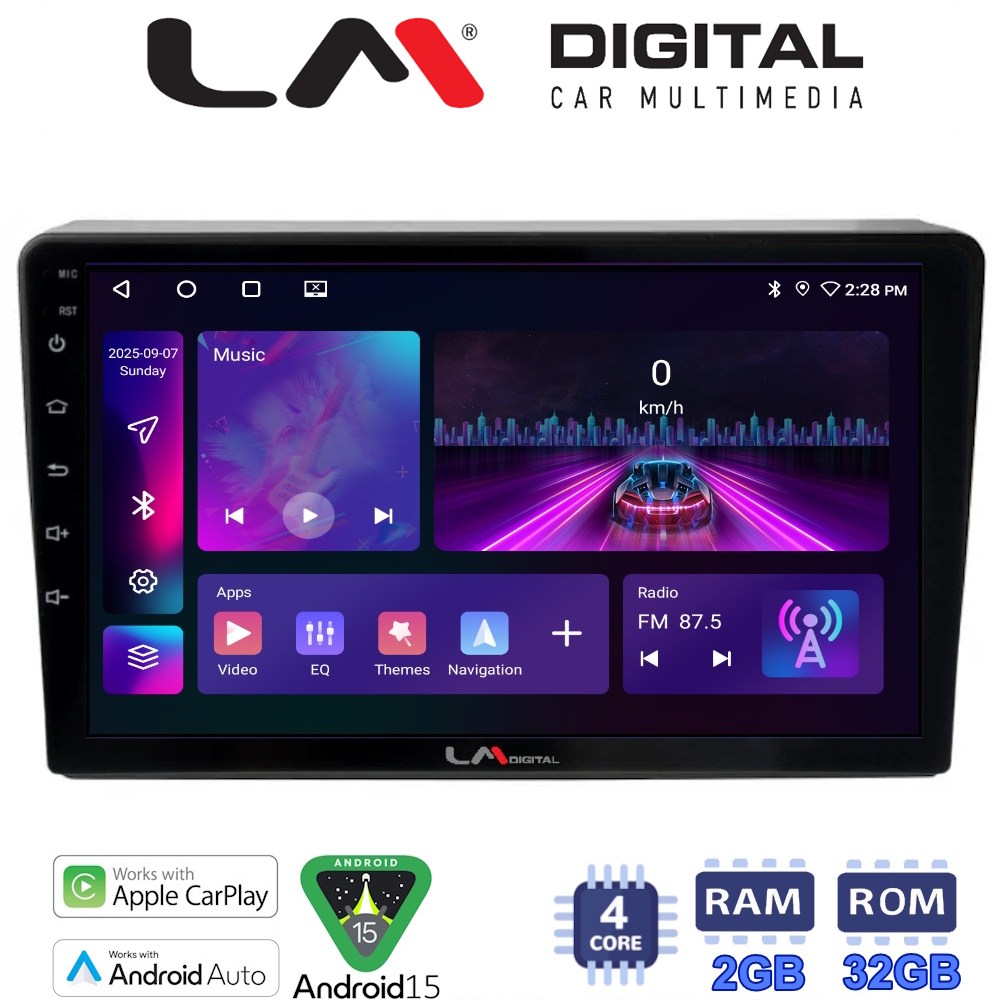 LM Digital - LM ZA4157 GPS Οθόνη OEM Multimedia Αυτοκινήτου για DACIA DUSTER 2013>2019  (CarPlay/AndroidAuto/BT/GPS/WIFI/GPRS)