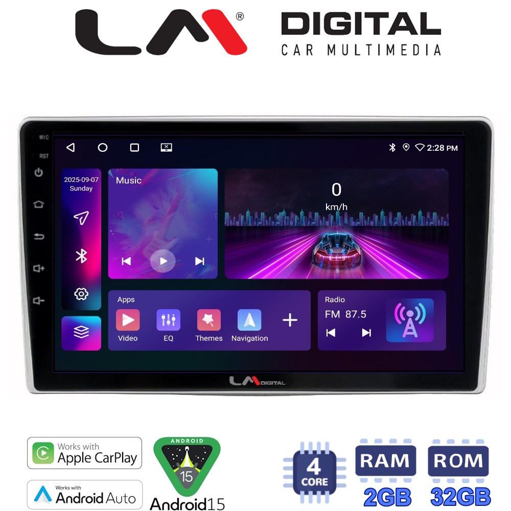 LM Digital - LM ZA4160 GPS Οθόνη OEM Multimedia Αυτοκινήτου για Alfa Romeo Mito 2008> (CarPlay/AndroidAuto/BT/GPS/WIFI/GPRS)