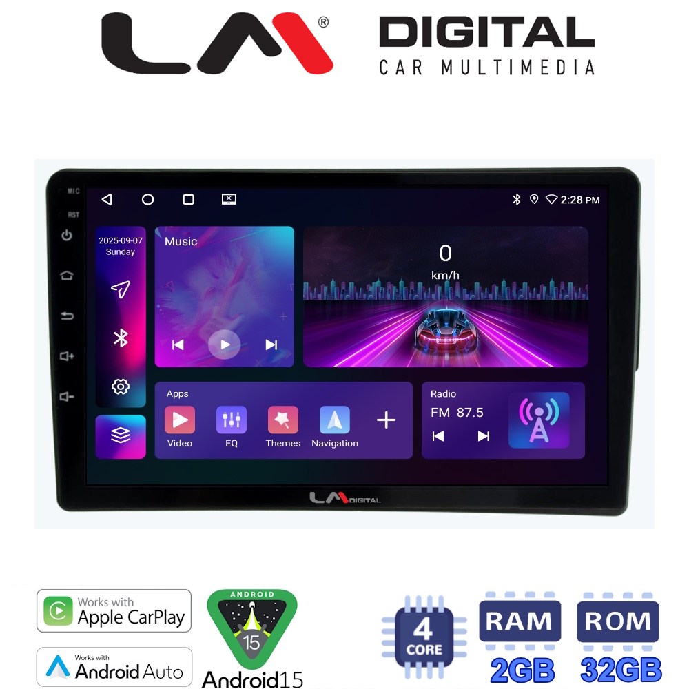 LM Digital - LM ZA4171S GPS Οθόνη OEM Multimedia Αυτοκινήτου για Mercedes C class (W203) 1999-2004 (CarPlay/AndroidAuto/BT/GPS/WIFI/GPRS)