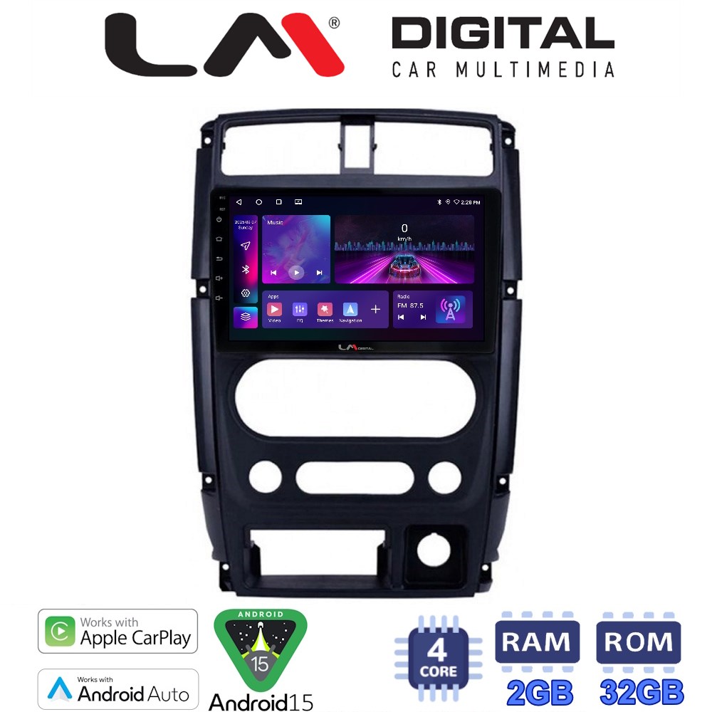LM Digital - LM ZA4186 GPS Οθόνη OEM Multimedia Αυτοκινήτου για SUZUKI JIMNY 2007 > 2018   (CarPlay/AndroidAuto/BT/GPS/WIFI/GPRS)