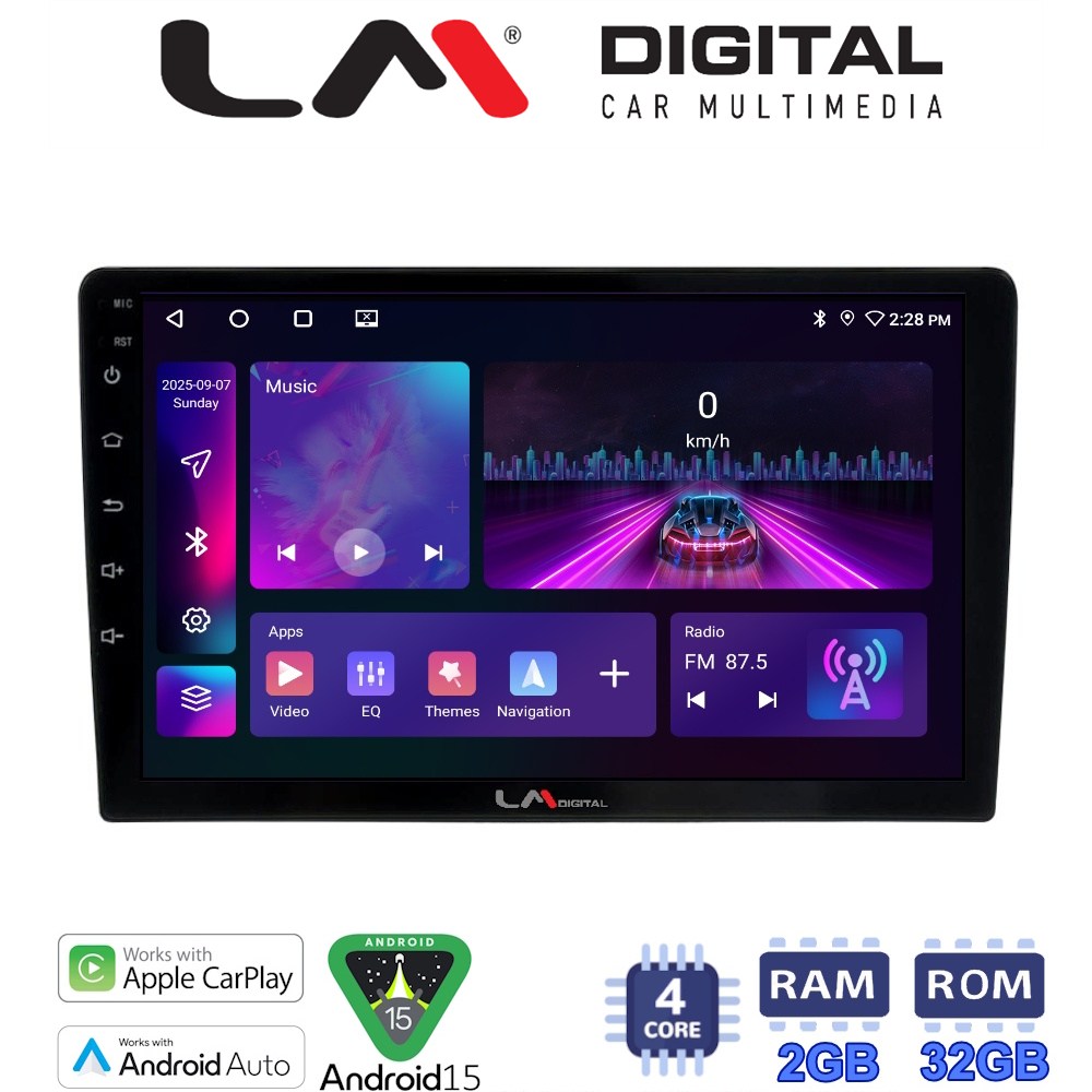 LM Digital - LM ZA4208 GPS Οθόνη OEM Multimedia Αυτοκινήτου για Toyota Auris 2013 > 2015 (CarPlay/AndroidAuto/BT/GPS/WIFI/GPRS)