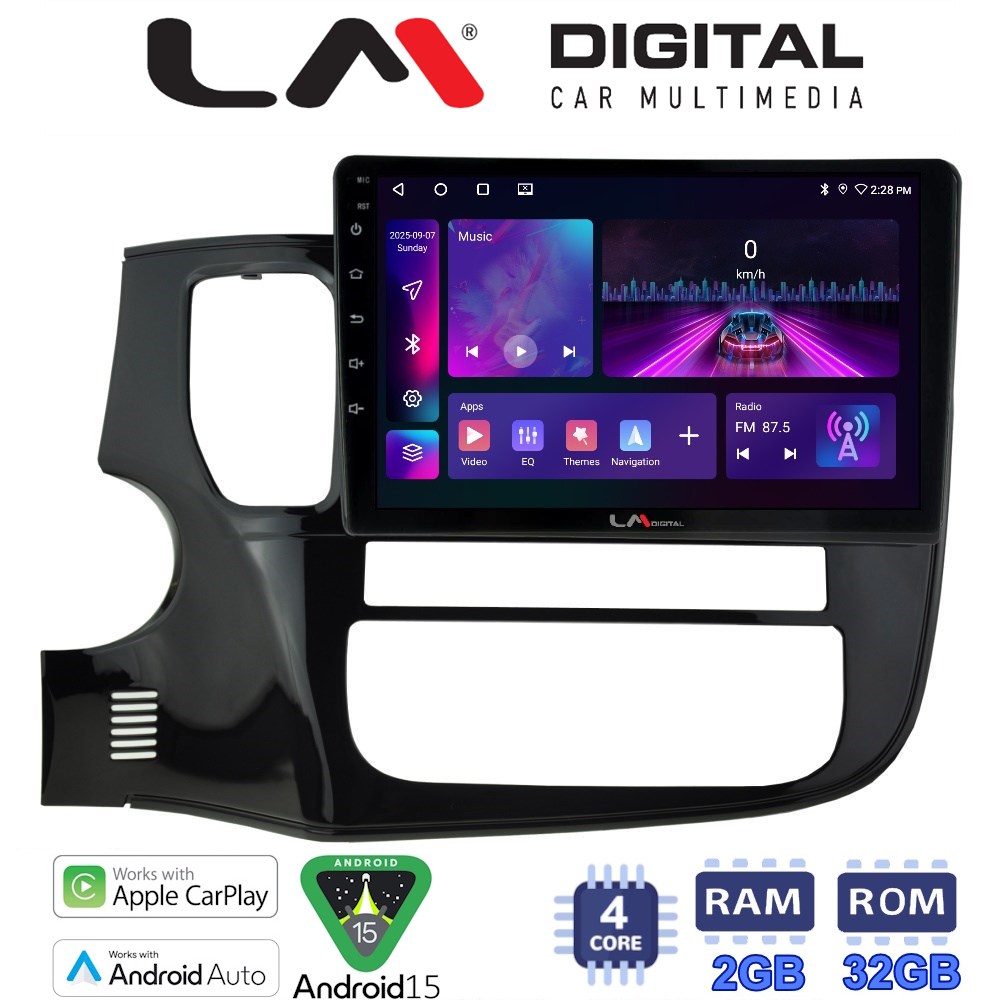 LM Digital - LM ZA4231 GPS Οθόνη OEM Multimedia Αυτοκινήτου για MITSUBISHI OUTLANDER  2013> (CarPlay/AndroidAuto/BT/GPS/WIFI/GPRS)