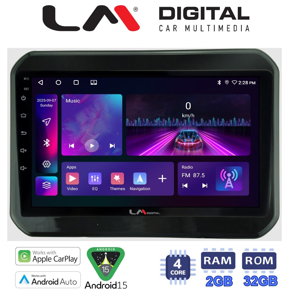 LM Digital - LM ZA4232 GPS Οθόνη OEM Multimedia Αυτοκινήτου για SUZUKI IGNIS 2016> (CarPlay/AndroidAuto/BT/GPS/WIFI/GPRS)