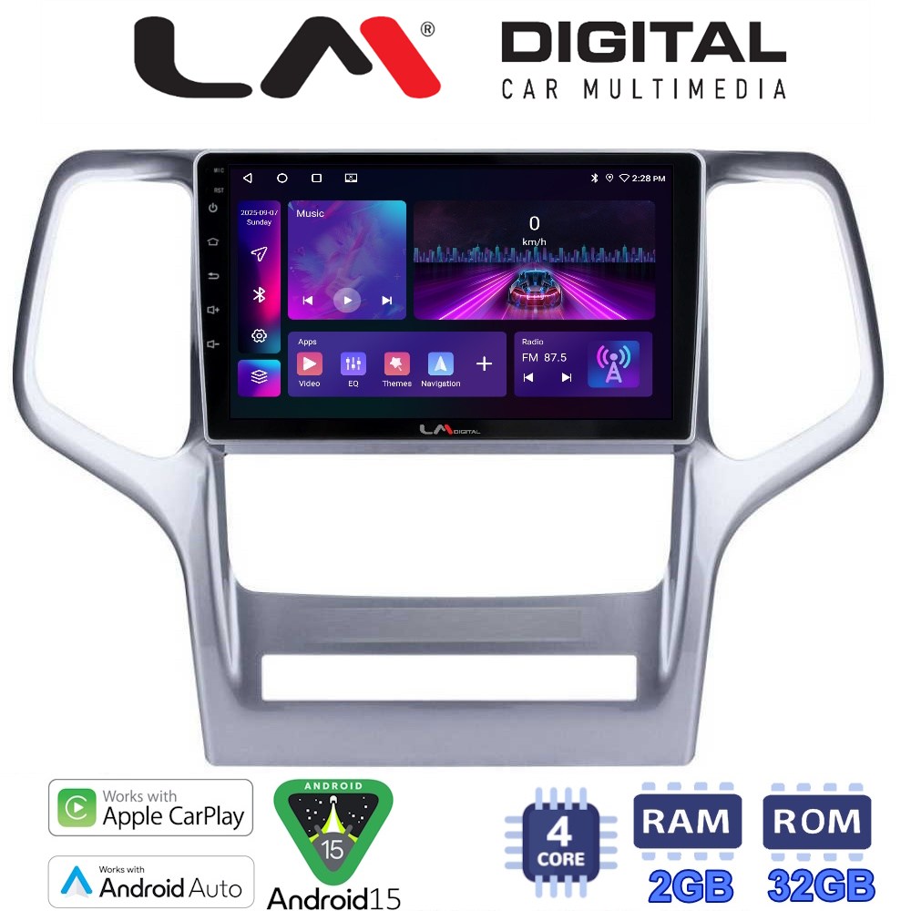LM Digital - LM ZA4234 GPS Οθόνη OEM Multimedia Αυτοκινήτου για Jeep Gran Cherokee 2011 > 2013 (CarPlay/AndroidAuto/BT/GPS/WIFI/GPRS)