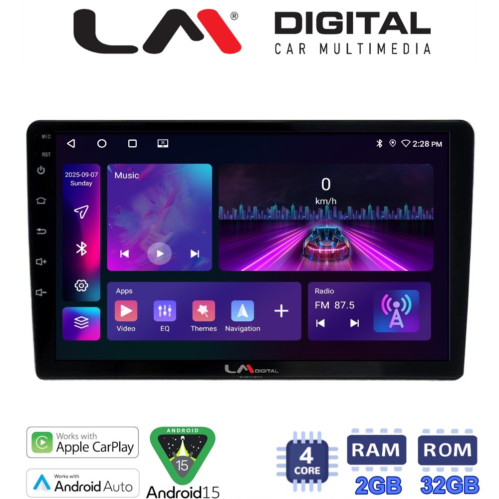 LM Digital - LM ZA4237 GPS Οθόνη OEM Multimedia Αυτοκινήτου για FORD FOCUS > 2011FORD MONDEO 2007 > 2014FORD GALAXY 2007 > 2014FORD S-MAX 2008 > 2014 (CarPlay/AndroidAuto/BT/GPS/WIFI/GPRS)