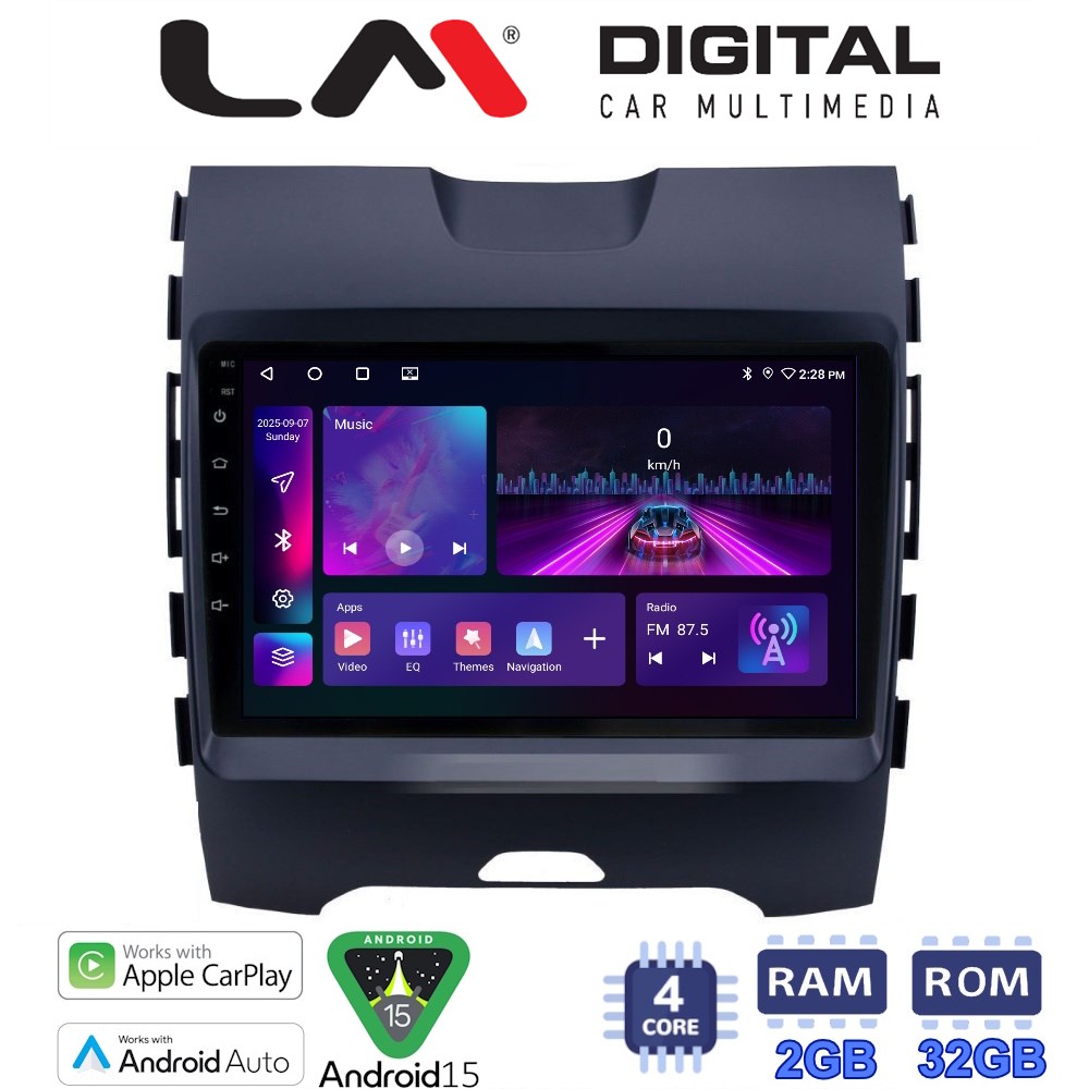 LM Digital - LM ZA4248 GPS Οθόνη OEM Multimedia Αυτοκινήτου για Ford Edge 2016 > (CarPlay/AndroidAuto/BT/GPS/WIFI/GPRS)