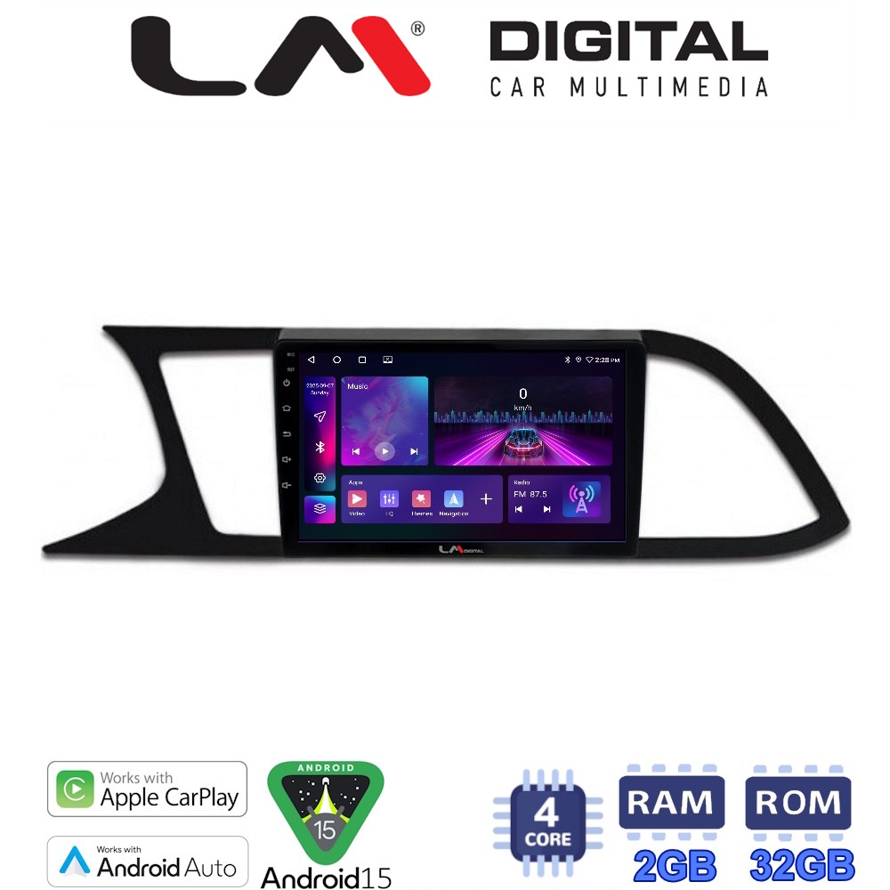 LM Digital - LM ZA4306 GPS Οθόνη OEM Multimedia Αυτοκινήτου για SEAT LEON 2012>  (CarPlay/AndroidAuto/BT/GPS/WIFI/GPRS)