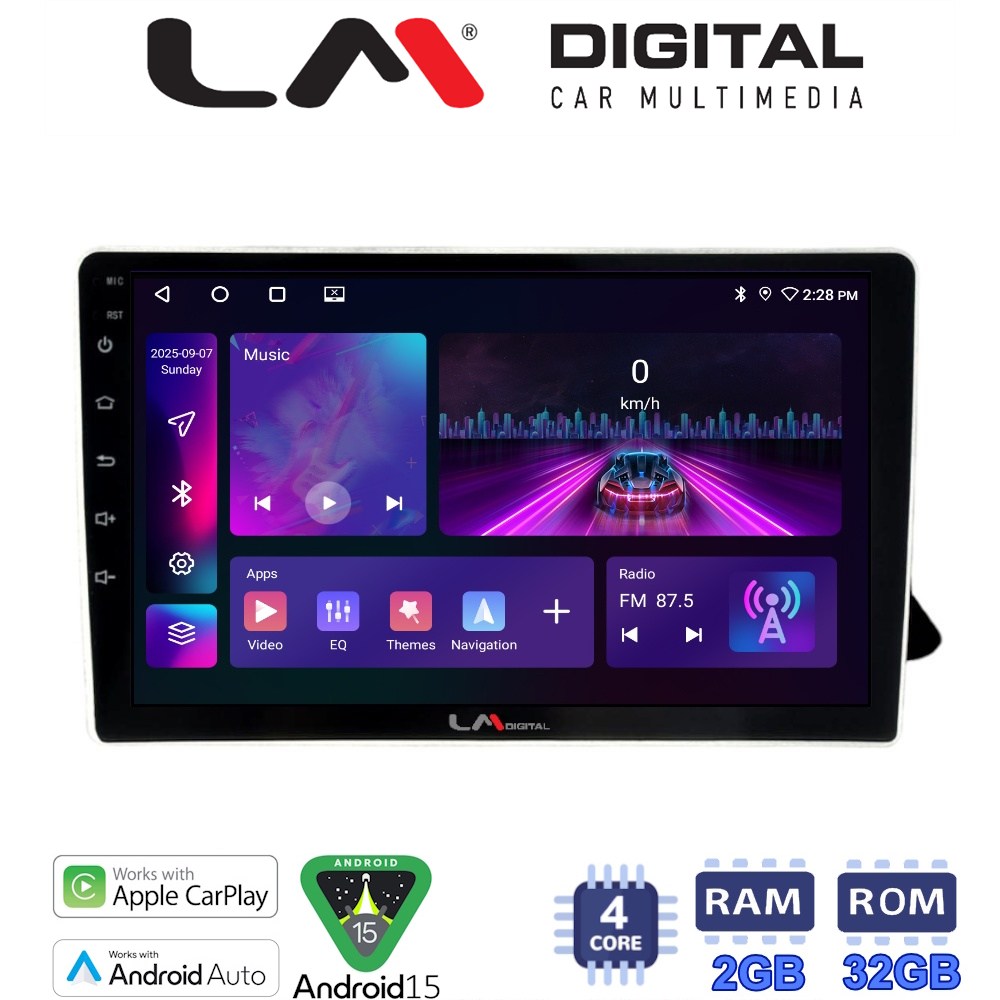 LM Digital - LM ZA4310 GPS Οθόνη OEM Multimedia Αυτοκινήτου για AUDI A4 2008 > 2013  (CarPlay/AndroidAuto/BT/GPS/WIFI/GPRS)