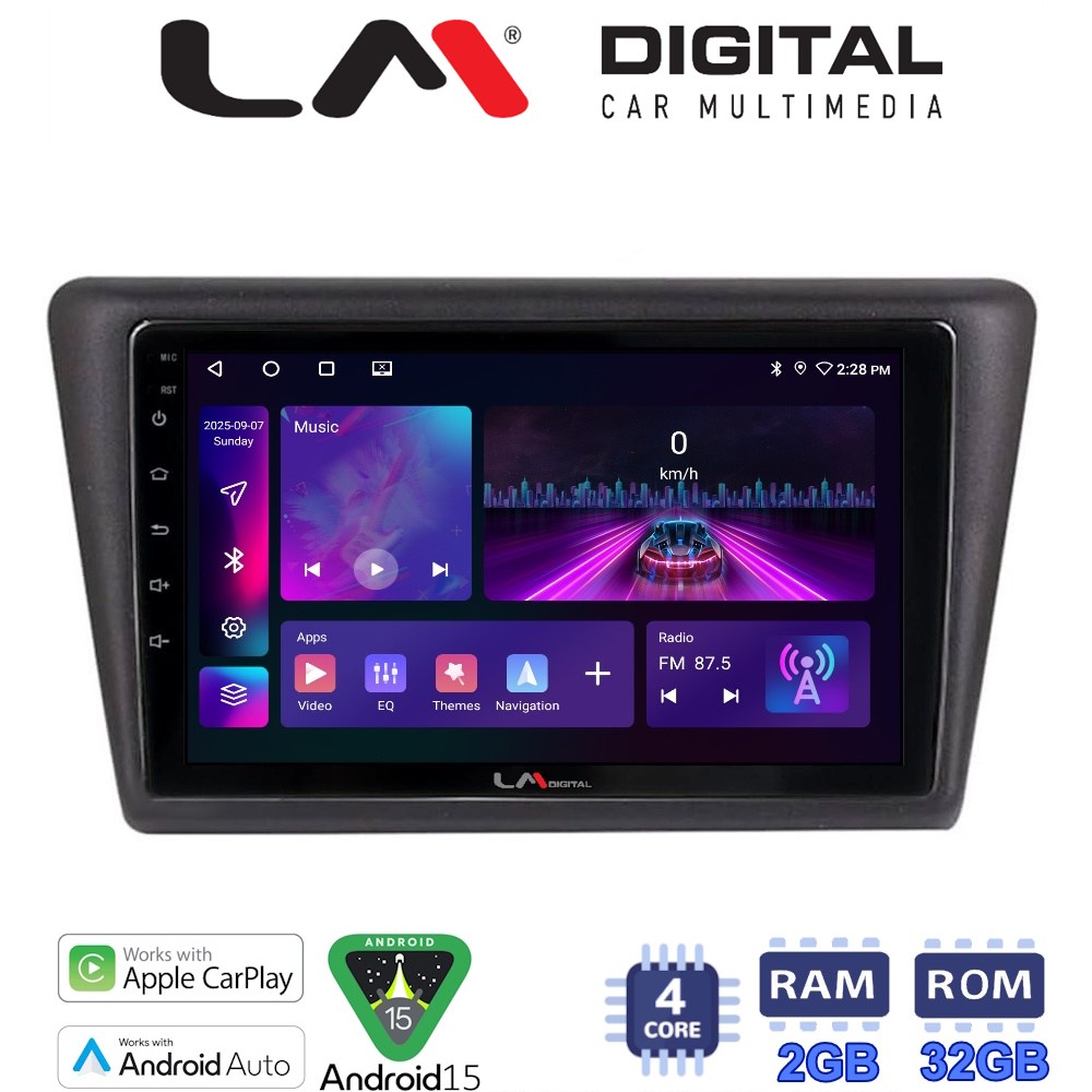LM Digital - LM ZA4327 GPS Οθόνη OEM Multimedia Αυτοκινήτου για Skoda Rapid Spaceback 2014 > (CarPlay/AndroidAuto/BT/GPS/WIFI/GPRS)