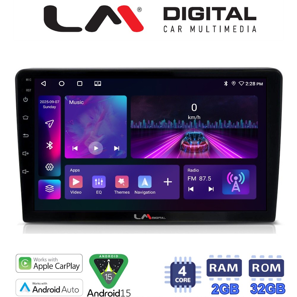 LM Digital - LM ZA4331 GPS Οθόνη OEM Multimedia Αυτοκινήτου για CITROEN BERLINGO - PEUGEOT PARTNER 2008>2018  (CarPlay/AndroidAuto/BT/GPS/WIFI/GPRS)