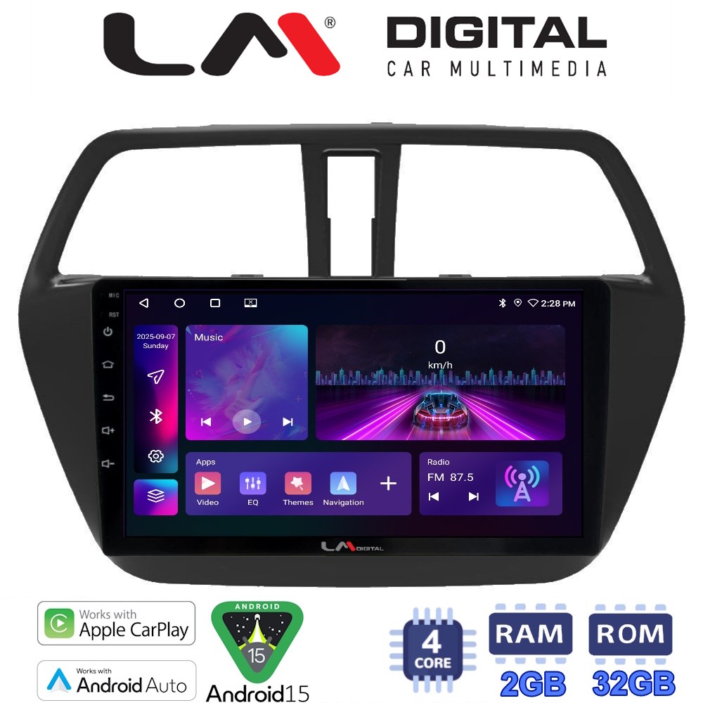 LM Digital - LM ZA4337 GPS Οθόνη OEM Multimedia Αυτοκινήτου για SUZUKI SX4 SCROSS 2014> (CarPlay/AndroidAuto/BT/GPS/WIFI/GPRS)