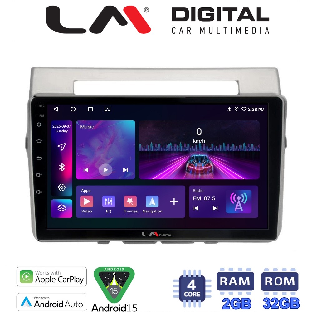 LM Digital - LM ZA4417 GPS Οθόνη OEM Multimedia Αυτοκινήτου για Toyota Corolla Verso 2004 > 2009 (CarPlay/AndroidAuto/BT/GPS/WIFI/GPRS)