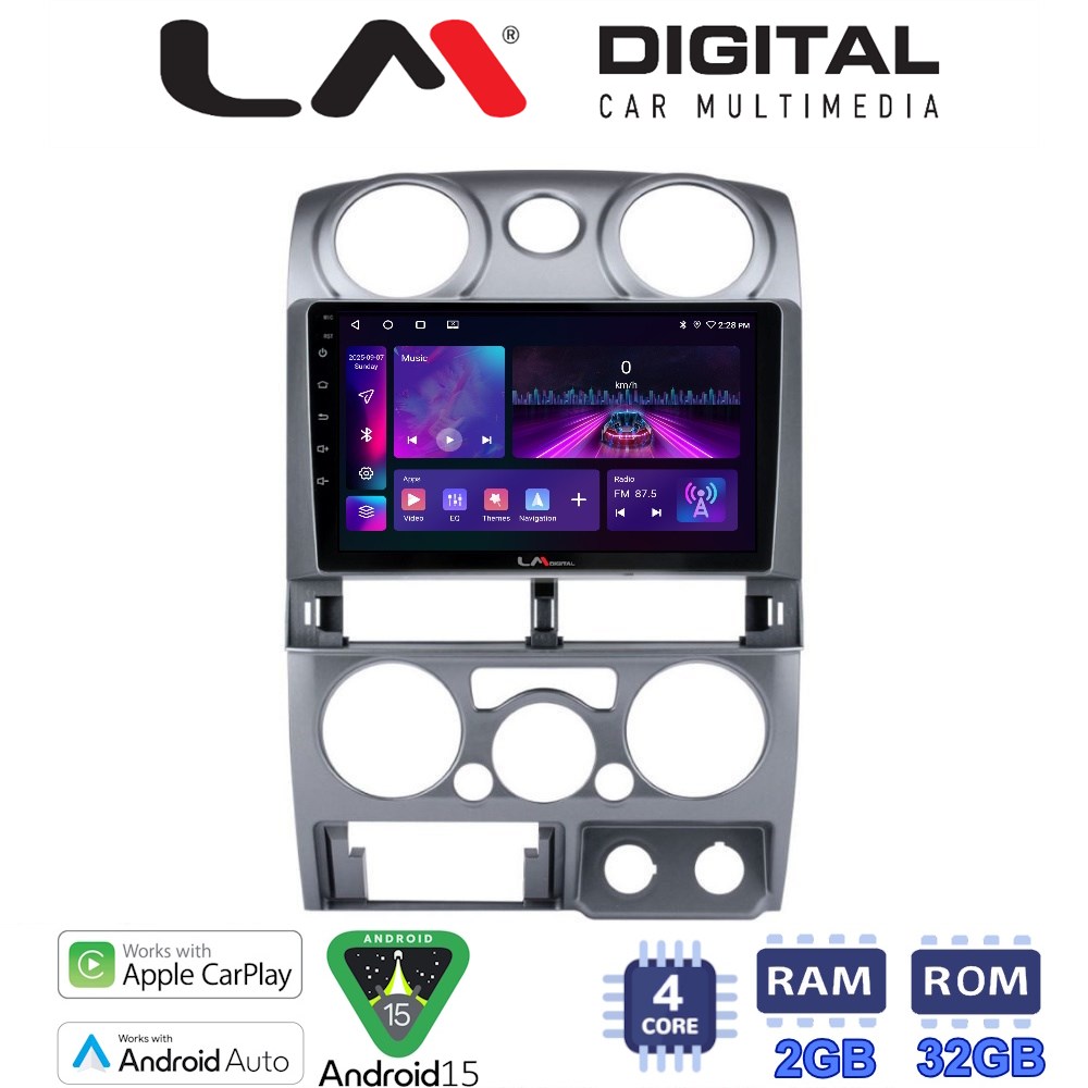 LM Digital - LM ZA4425 GPS Οθόνη OEM Multimedia Αυτοκινήτου για Isuzu D-Max 2008 > 2012 (CarPlay/AndroidAuto/BT/GPS/WIFI/GPRS)
