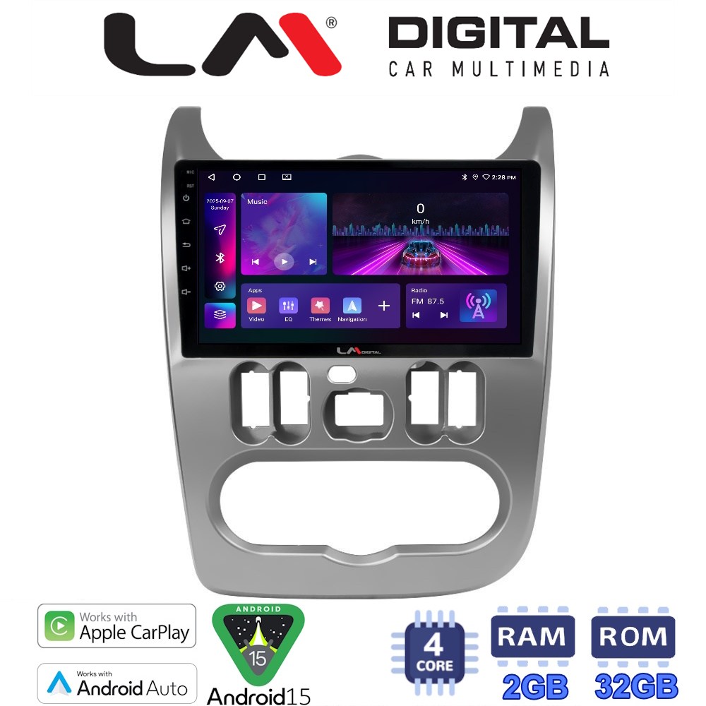 LM Digital - LM ZA4432 GPS Οθόνη OEM Multimedia Αυτοκινήτου για DACIA DUSTER 2006>2012  (CarPlay/AndroidAuto/BT/GPS/WIFI/GPRS)