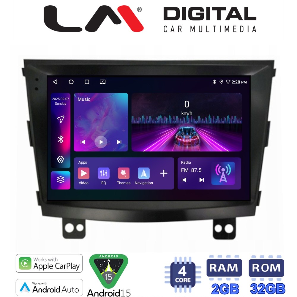 LM Digital - LM ZA4433 GPS Οθόνη OEM Multimedia Αυτοκινήτου για SsangYong Tivoli - XVL 2015 > 2019  (CarPlay/AndroidAuto/BT/GPS/WIFI/GPRS)