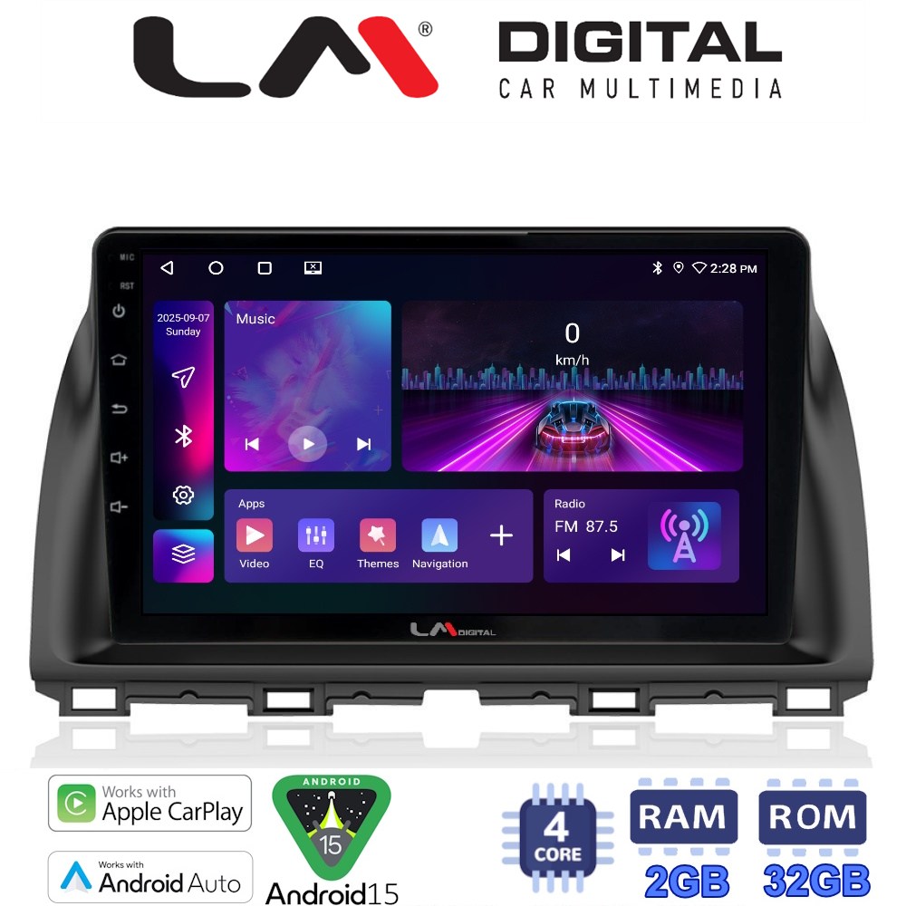 LM Digital - LM ZA4438 GPS Οθόνη OEM Multimedia Αυτοκινήτου για MAZDA CX5 2013>2017  (CarPlay/AndroidAuto/BT/GPS/WIFI/GPRS)
