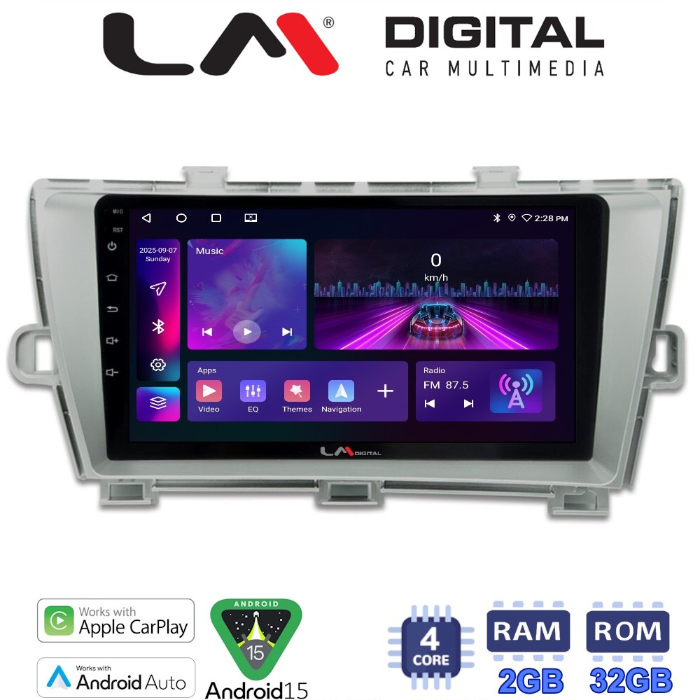 LM Digital - LM ZA4561 GPS Οθόνη OEM Multimedia Αυτοκινήτου για TOYOTA PRIUS 2009>2016 (CarPlay/AndroidAuto/BT/GPS/WIFI/GPRS)