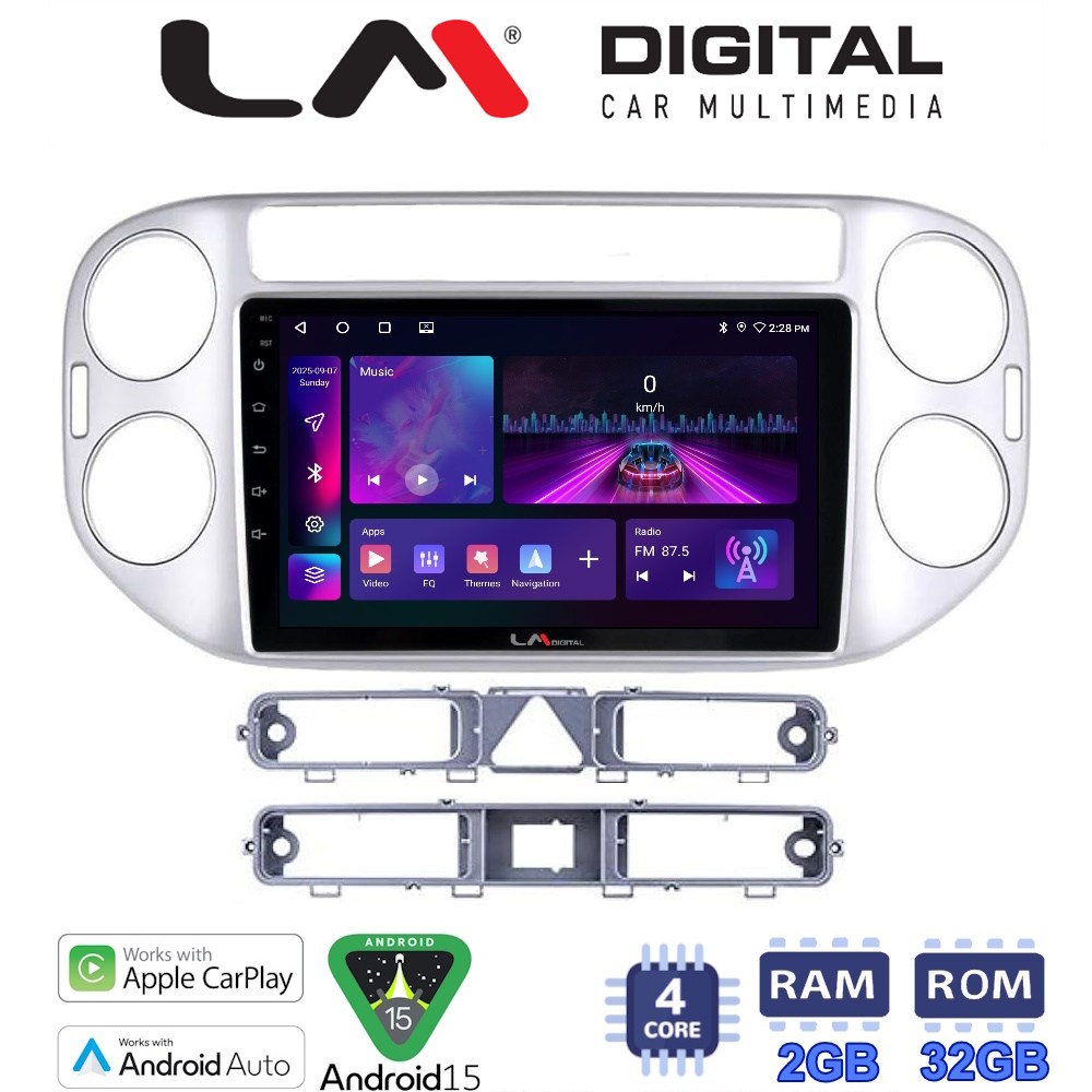 LM Digital - LM ZA4590 GPS Οθόνη OEM Multimedia Αυτοκινήτου για VW TIGUAN 2007>2017 (CarPlay/AndroidAuto/BT/GPS/WIFI/GPRS)