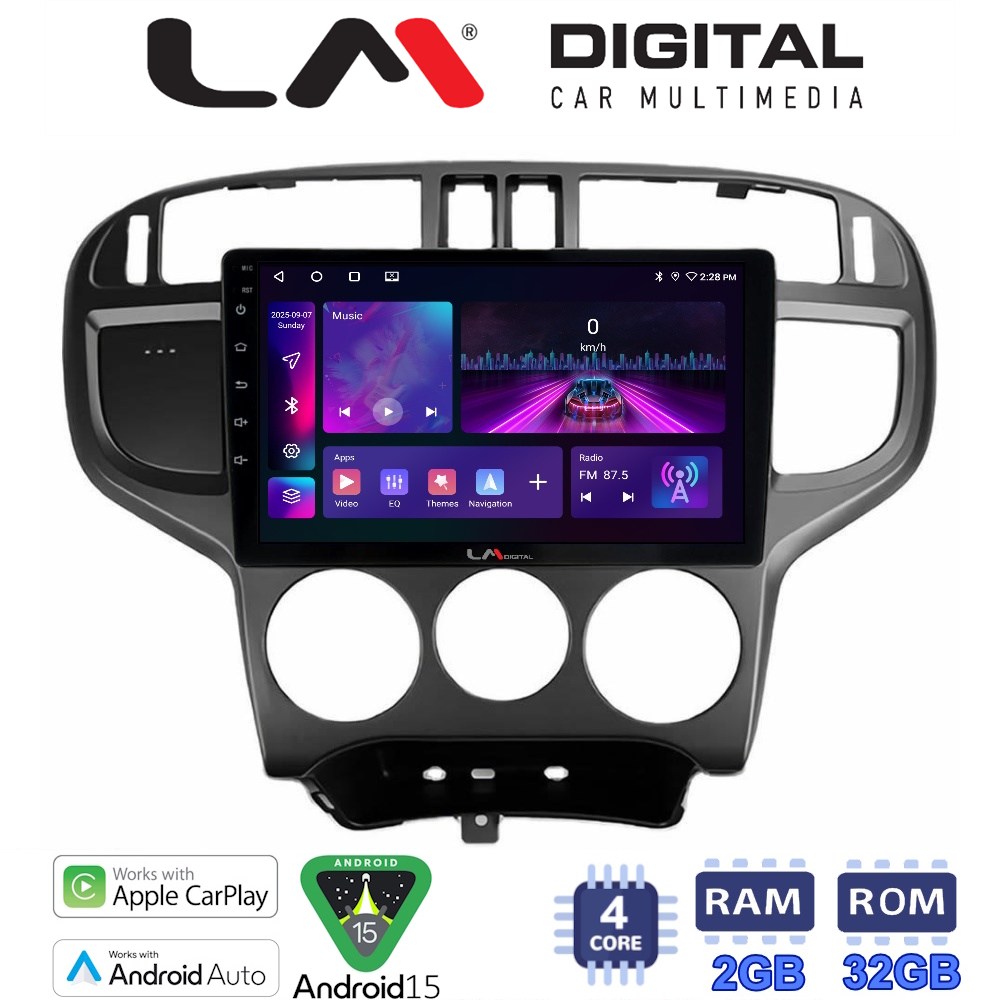 LM Digital - LM ZA4600 GPS Οθόνη OEM Multimedia Αυτοκινήτου για Hyundai Matrix 2001 > 2011 (CarPlay/AndroidAuto/BT/GPS/WIFI/GPRS)