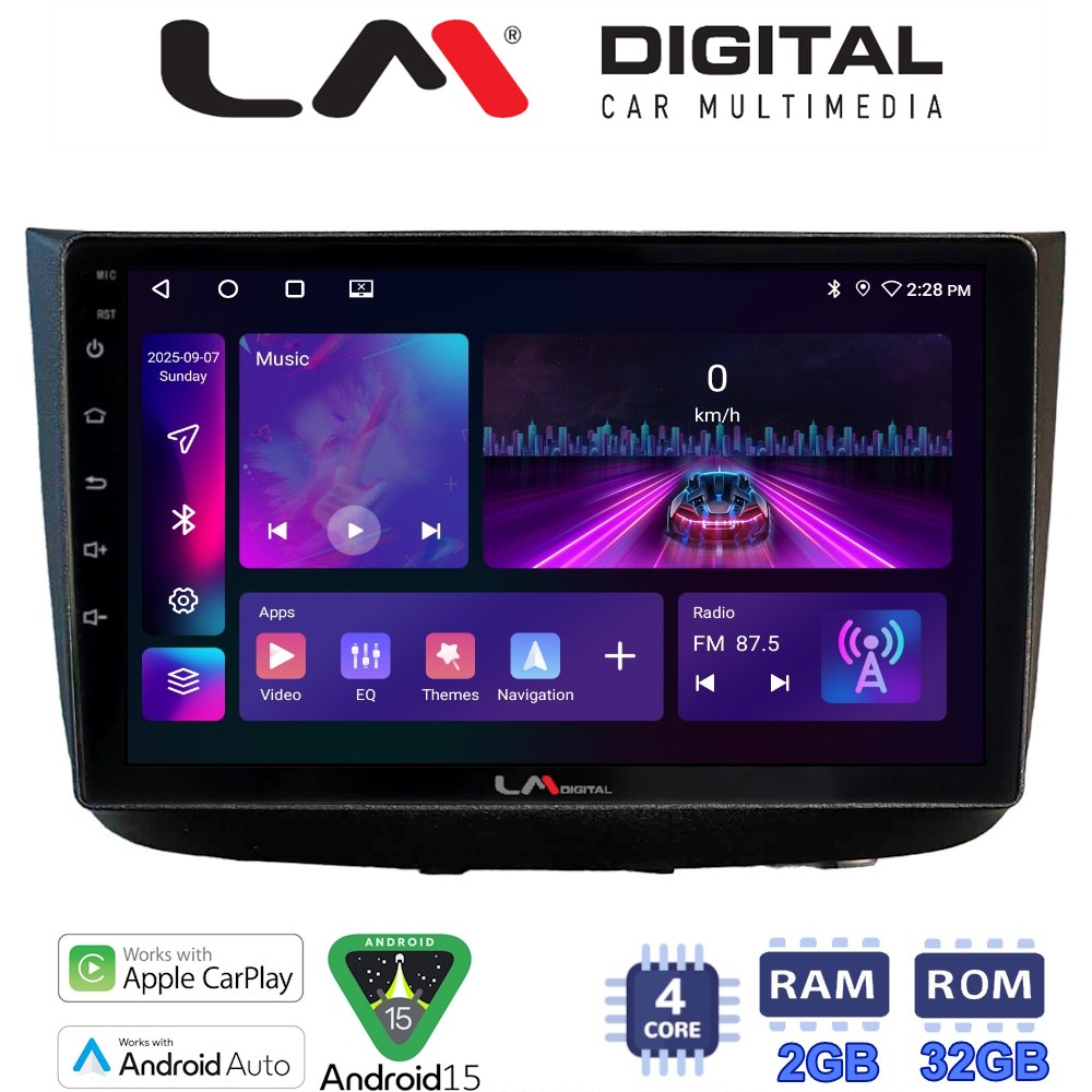 LM Digital - LM ZA4667 GPS Οθόνη OEM Multimedia Αυτοκινήτου για Mercedes Vito 2003 > 2015 (CarPlay/AndroidAuto/BT/GPS/WIFI/GPRS)
