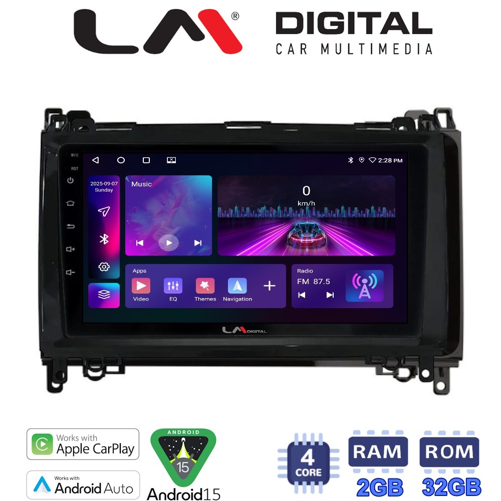 LM Digital - LM ZA4668 GPS Οθόνη OEM Multimedia Αυτοκινήτου για MERCEDES A(W169),B(W245) - SPRINTER - VITO   (CarPlay/AndroidAuto/BT/GPS/WIFI/GPRS)