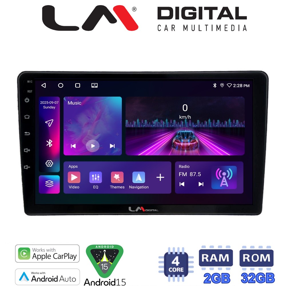 LM Digital - LM ZA4715 GPS Οθόνη OEM Multimedia Αυτοκινήτου για Nissan Navara D40 2006 > 2016 clima (CarPlay/AndroidAuto/BT/GPS/WIFI/GPRS)
