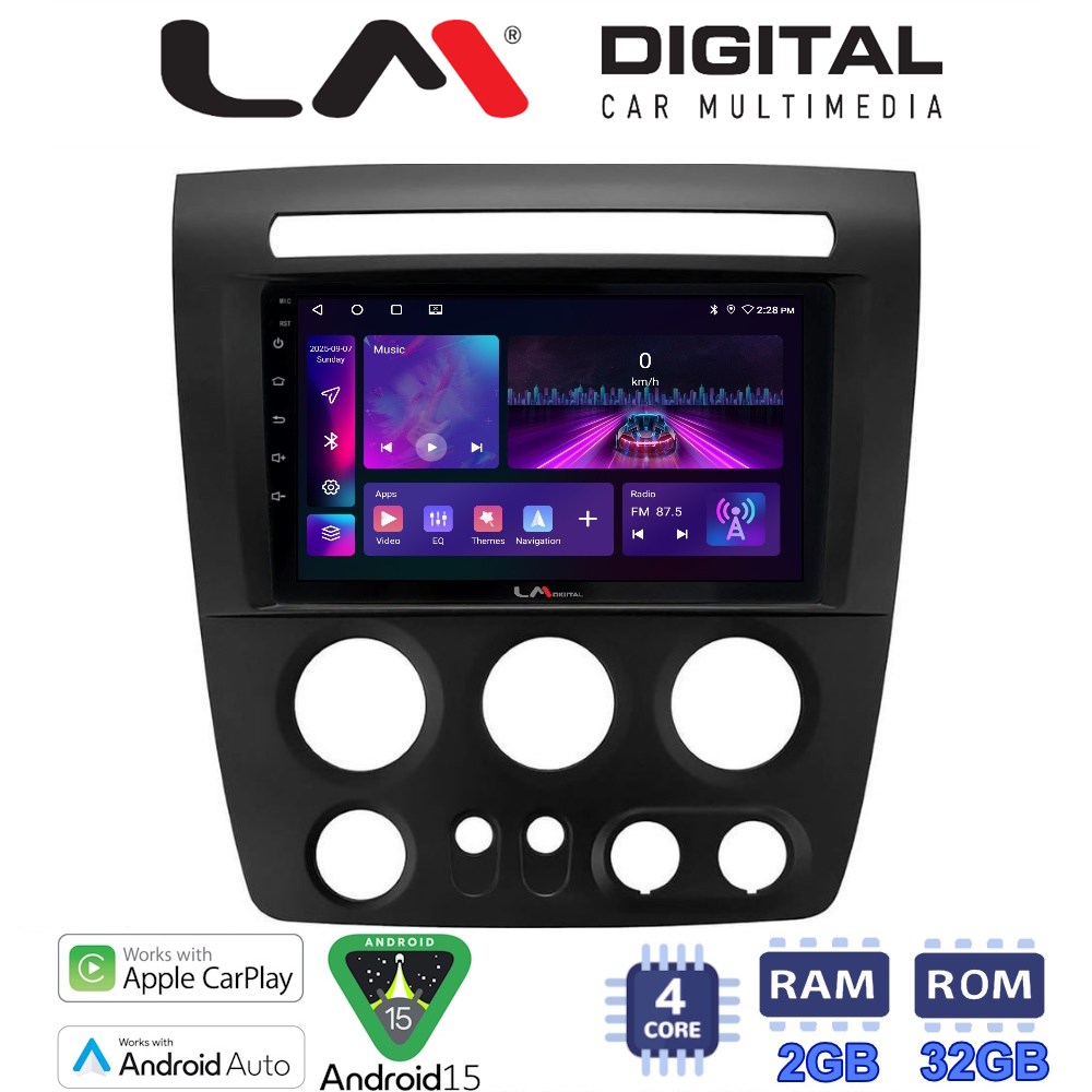 LM Digital - LM ZA4721 GPS Οθόνη OEM Multimedia Αυτοκινήτου για Hummer H3 2006 > 2011 (CarPlay/AndroidAuto/BT/GPS/WIFI/GPRS)
