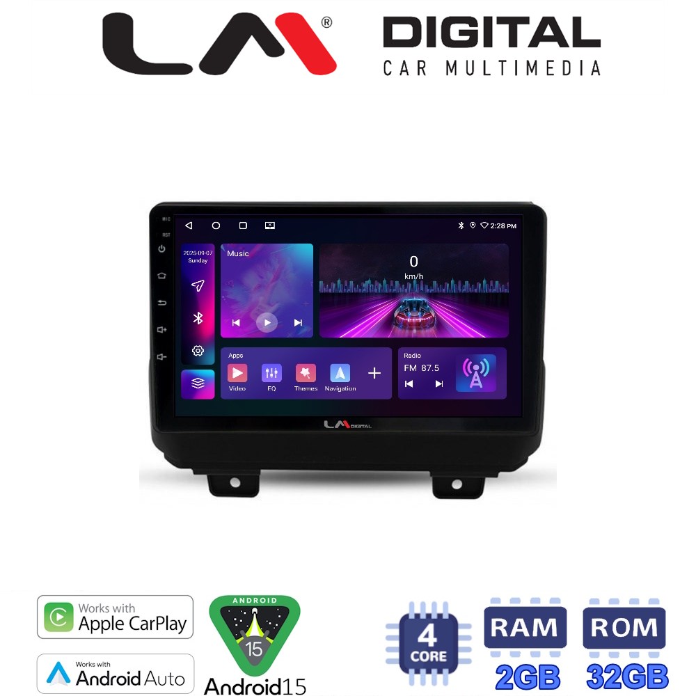 LM Digital - LM ZA4746 GPS Οθόνη OEM Multimedia Αυτοκινήτου για JEEP  WRANGLER 2018>  (CarPlay/AndroidAuto/BT/GPS/WIFI/GPRS)