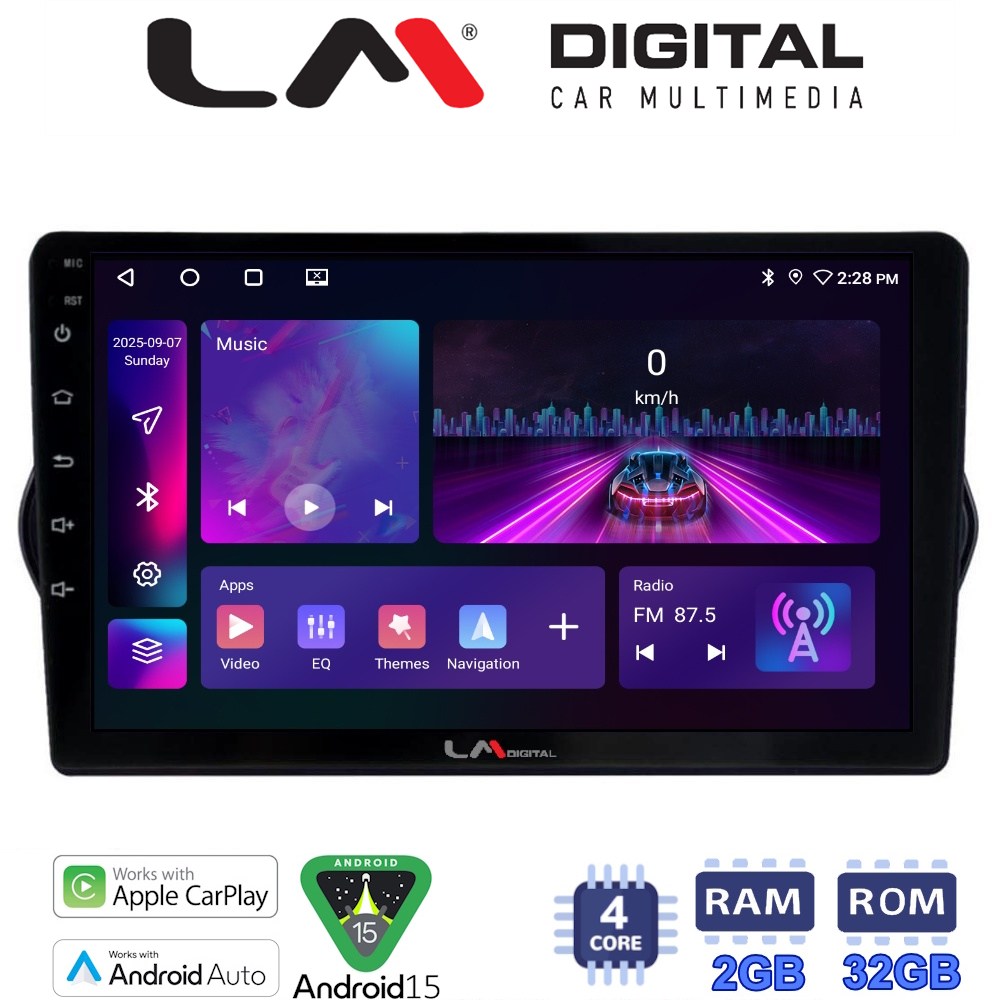 LM Digital - LM ZA4747 GPS Οθόνη OEM Multimedia Αυτοκινήτου για FIAT TIPO 2015>   (CarPlay/AndroidAuto/BT/GPS/WIFI/GPRS)