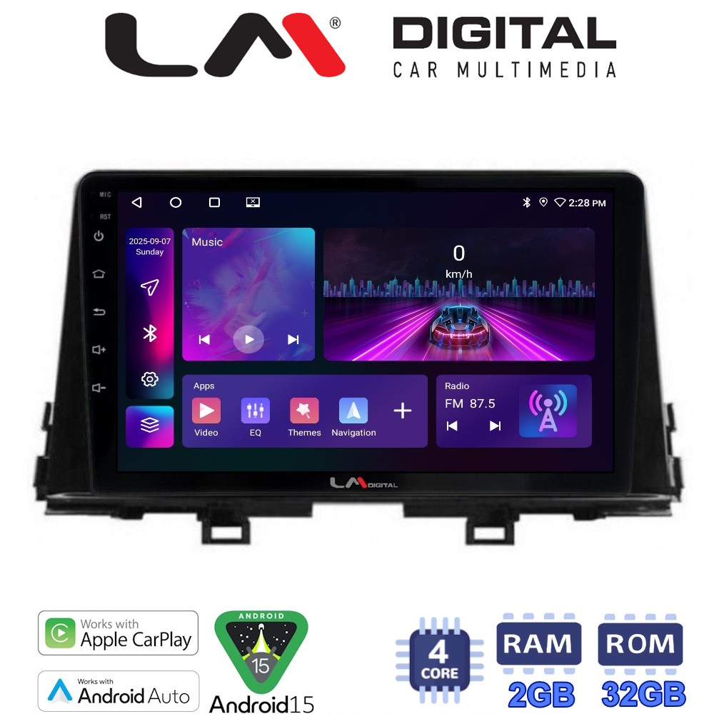 LM Digital - LM ZA4795 GPS Οθόνη OEM Multimedia Αυτοκινήτου για OEM KIA PICCANTO 2017> (CarPlay/AndroidAuto/BT/GPS/WIFI/GPRS)
