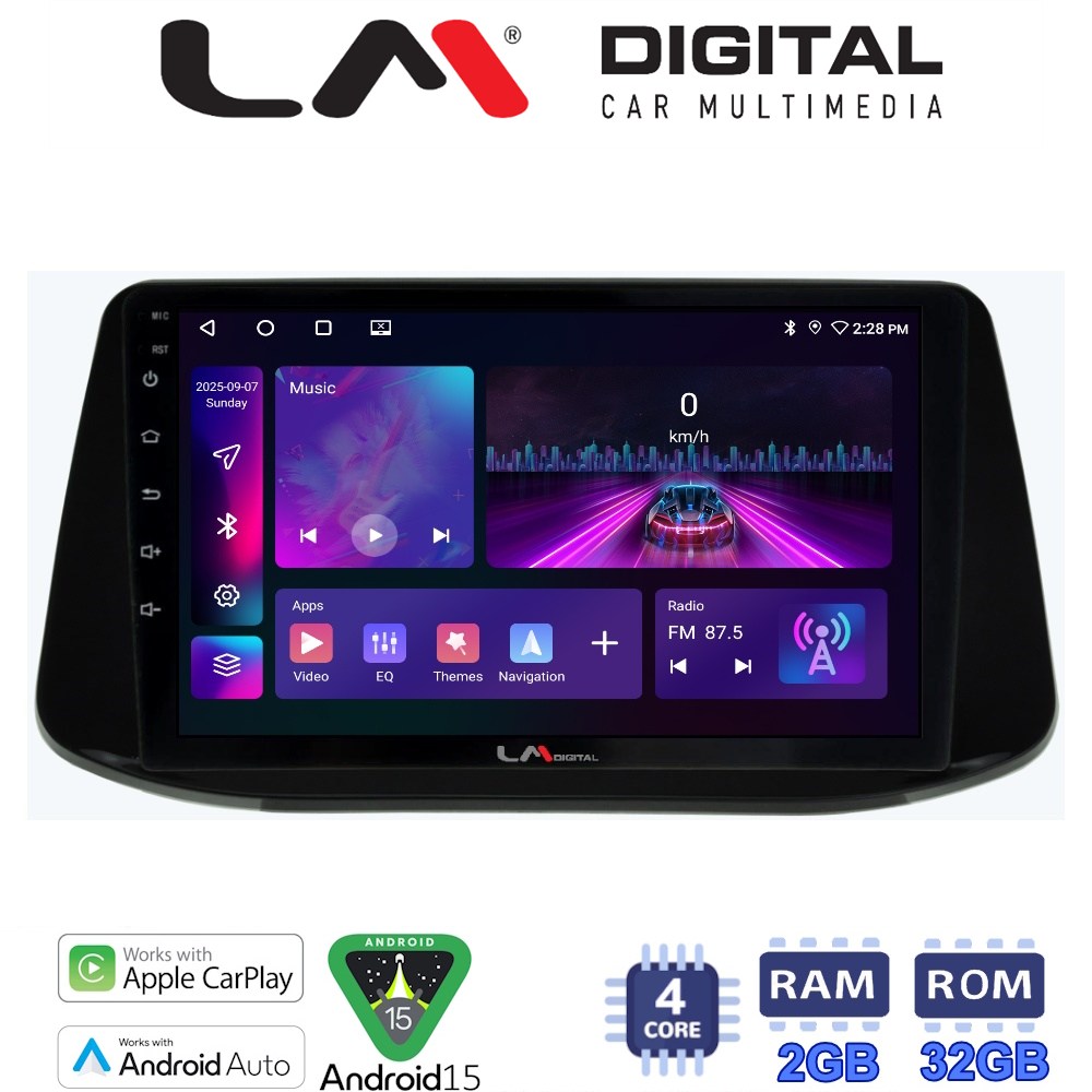 LM Digital - LM ZA4960 GPS Οθόνη OEM Multimedia Αυτοκινήτου για Hyundai i30 2018> (CarPlay/AndroidAuto/BT/GPS/WIFI/GPRS)