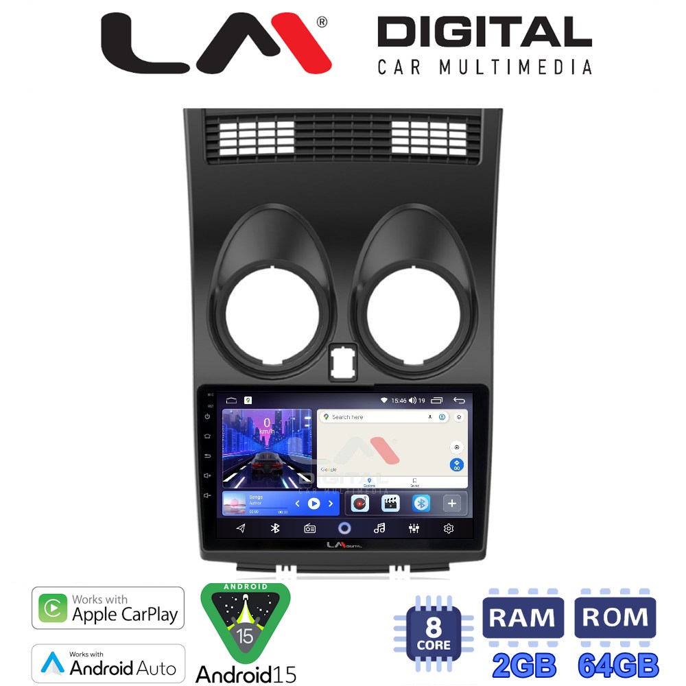LM Digital - LM ZW8001 GPS Οθόνη OEM Multimedia Αυτοκινήτου για NISSAN QASHQAI 2007 > 2013 (CarPlay/AndroidAuto/BT/GPS/WIFI)