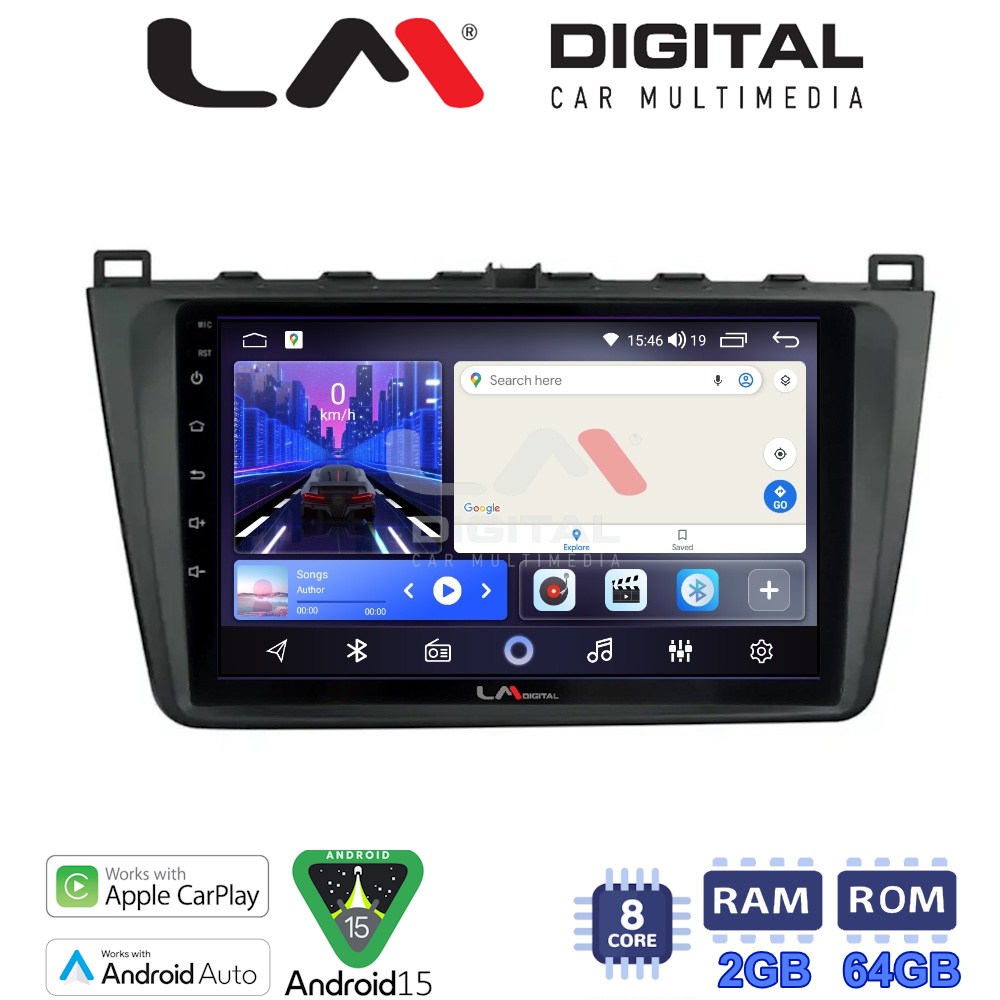 LM Digital - LM ZW8012 GPS Οθόνη OEM Multimedia Αυτοκινήτου για Mazda 6 2008 > 2012 (CarPlay/AndroidAuto/BT/GPS/WIFI)