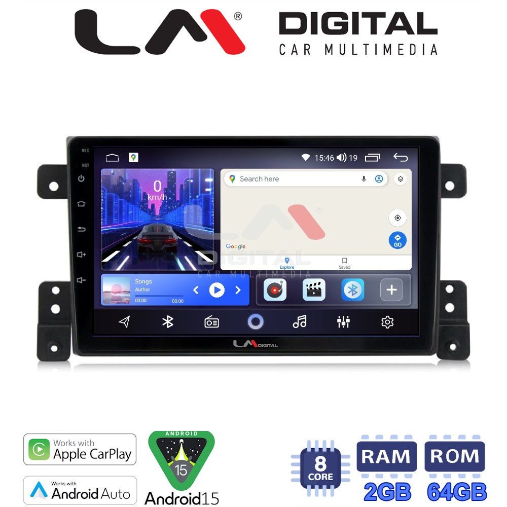 LM Digital - LM ZW8053 GPS Οθόνη OEM Multimedia Αυτοκινήτου για SUZUKI G.VITARA 2005>2015 (CarPlay/AndroidAuto/BT/GPS/WIFI)