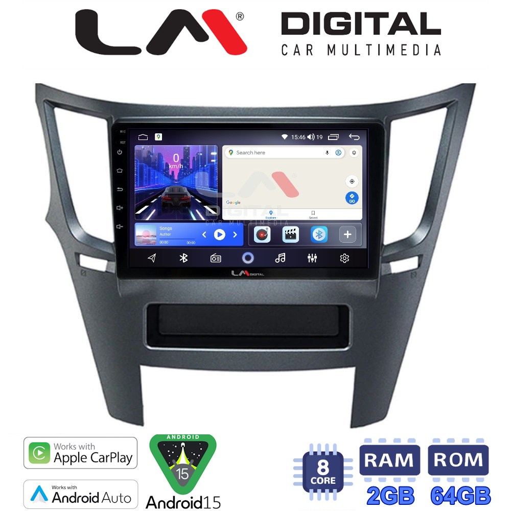 LM Digital - LM ZW8061 GPS Οθόνη OEM Multimedia Αυτοκινήτου για Subaru Legacy-Outback 2009>2013 (CarPlay/AndroidAuto/BT/GPS/WIFI)