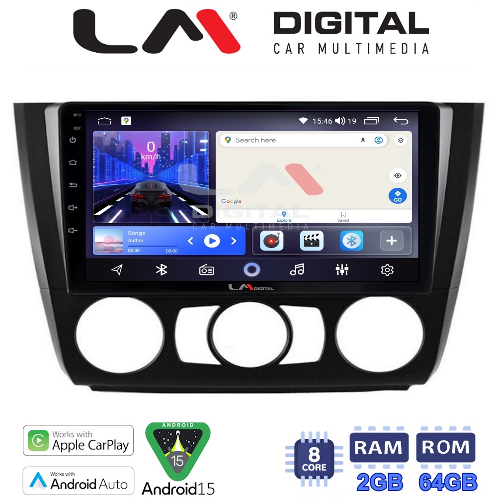 LM Digital - LM ZW8170 GPS Οθόνη OEM Multimedia Αυτοκινήτου για BMW σειρά 1 (E81 - E82 - E87 -E88) (CarPlay/AndroidAuto/BT/GPS/WIFI)