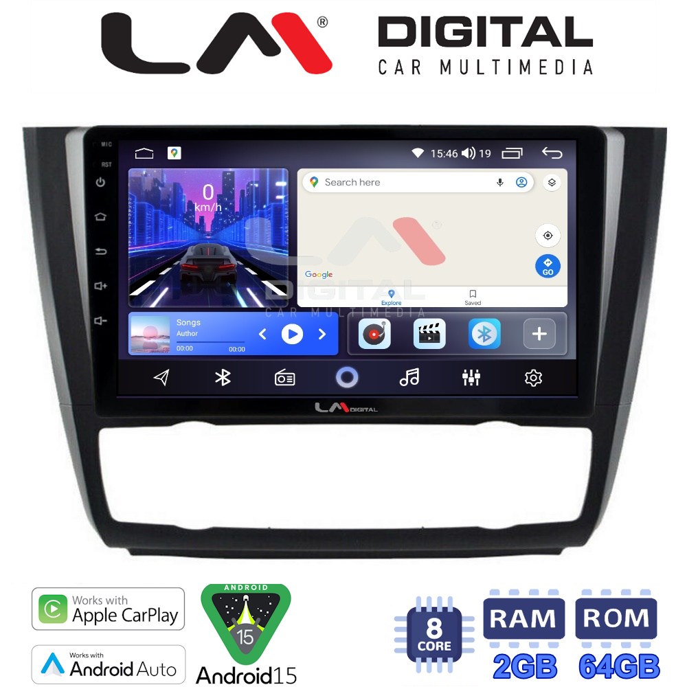 LM Digital - LM ZW8170B GPS Οθόνη OEM Multimedia Αυτοκινήτου για BMW σειρά 1 (E81 - E82 - E87 -E88) (CarPlay/AndroidAuto/BT/GPS/WIFI)