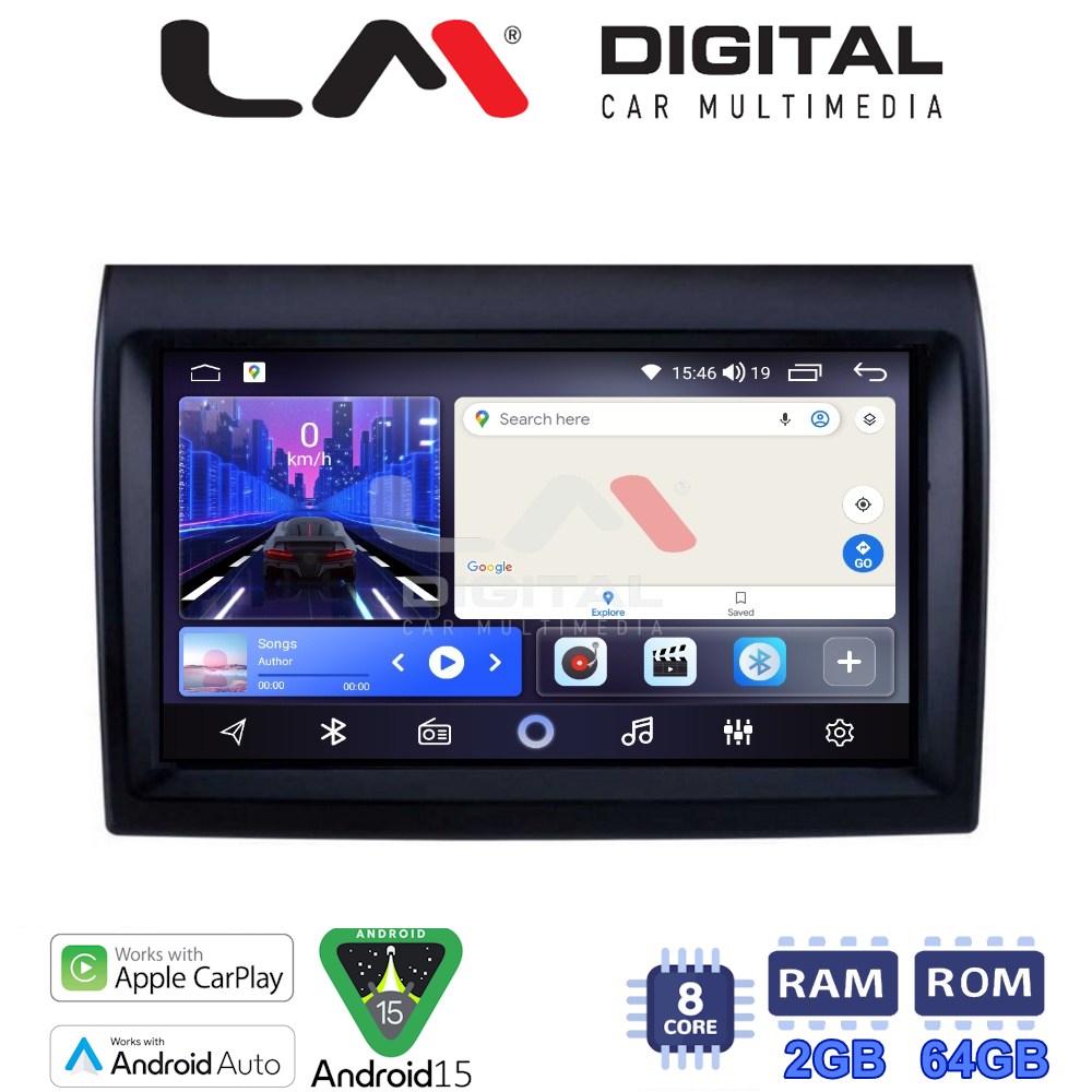 LM Digital - LM ZW8193 GPS Οθόνη OEM Multimedia Αυτοκινήτου για DUCATO, BOXER, JUMBER  (CarPlay/AndroidAuto/BT/GPS/WIFI)