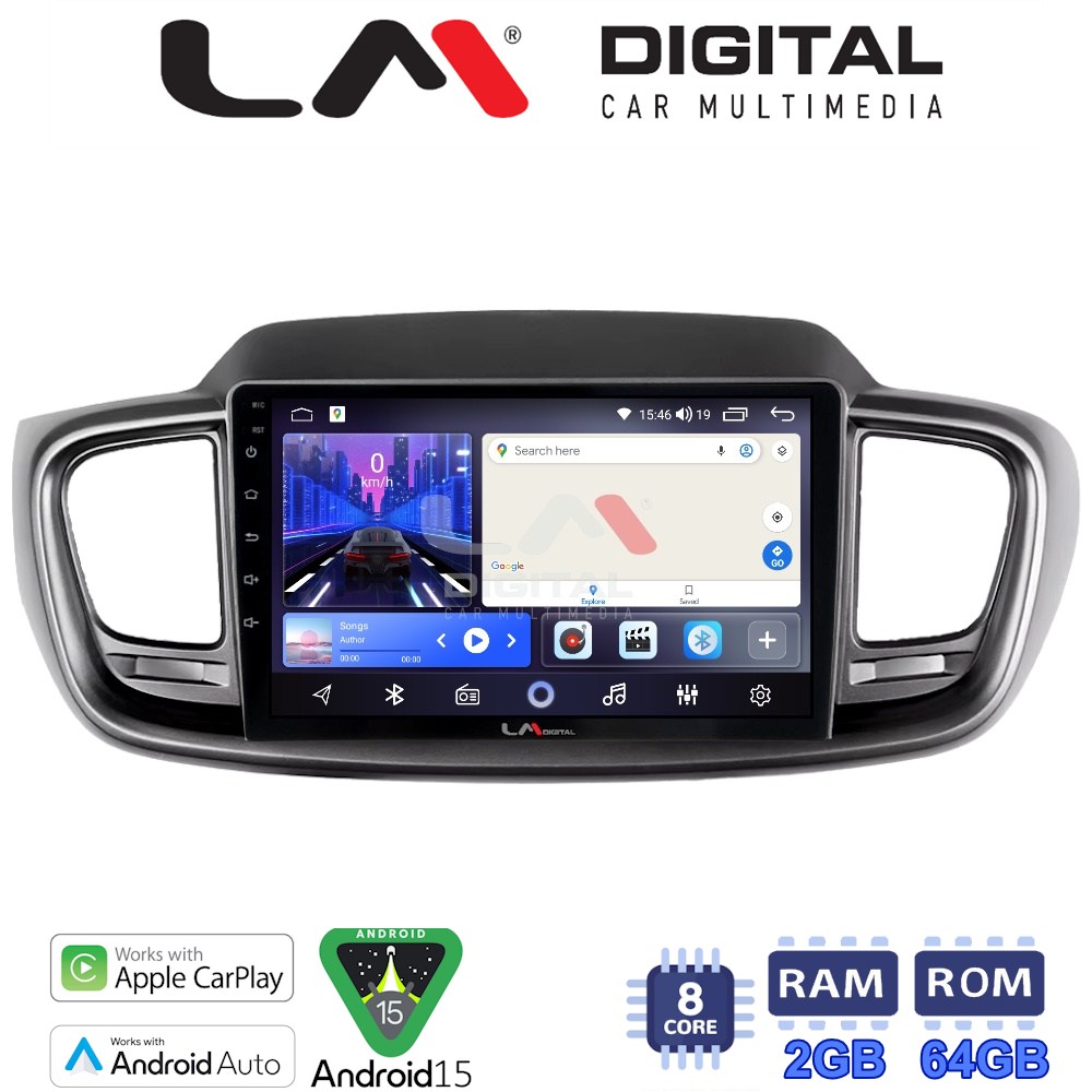 LM Digital - LM ZW8224 GPS Οθόνη OEM Multimedia Αυτοκινήτου για Kia Sorento 2013 > 2020 (CarPlay/AndroidAuto/BT/GPS/WIFI)