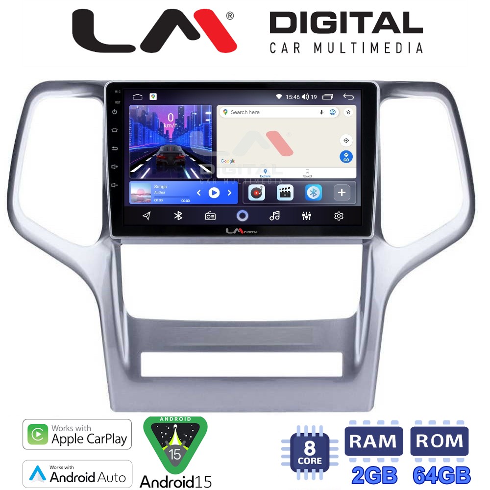 LM Digital - LM ZW8234 GPS Οθόνη OEM Multimedia Αυτοκινήτου για Jeep Gran Cherokee 2011 > 2013 (CarPlay/AndroidAuto/BT/GPS/WIFI)