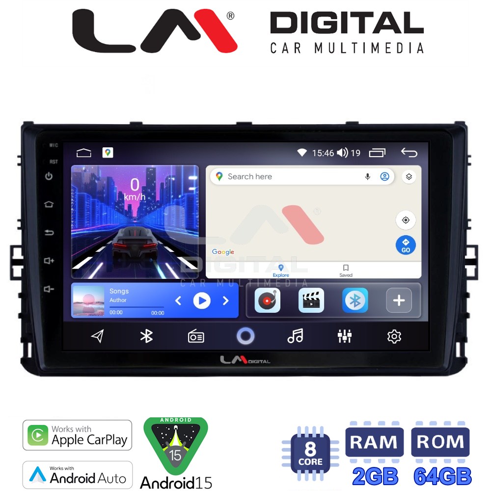 LM Digital - LM ZW8284 GPS Οθόνη OEM Multimedia Αυτοκινήτου για VW T-ROC & T-CROSS 2017>  (CarPlay/AndroidAuto/BT/GPS/WIFI)