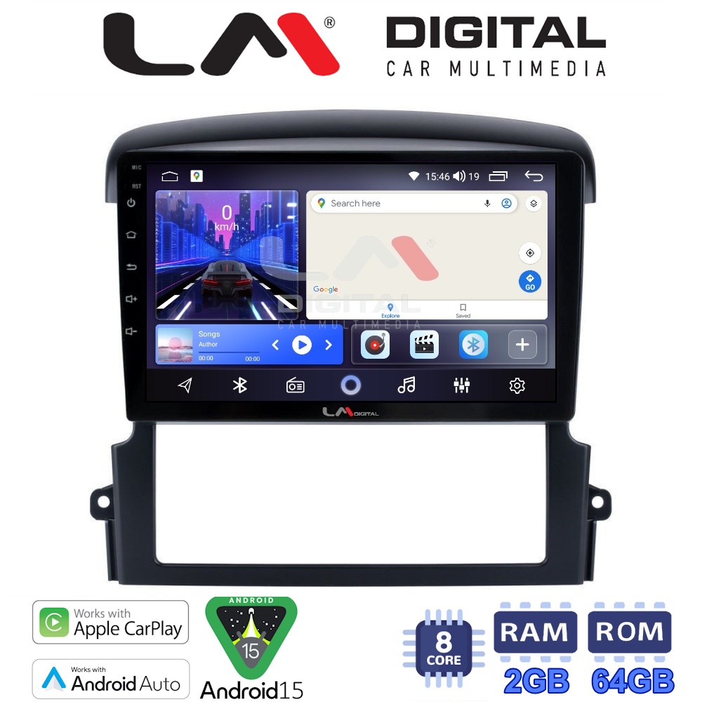 LM Digital - LM ZW8303 GPS Οθόνη OEM Multimedia Αυτοκινήτου για Kia Sorento 2006 > 2009 (CarPlay/AndroidAuto/BT/GPS/WIFI)