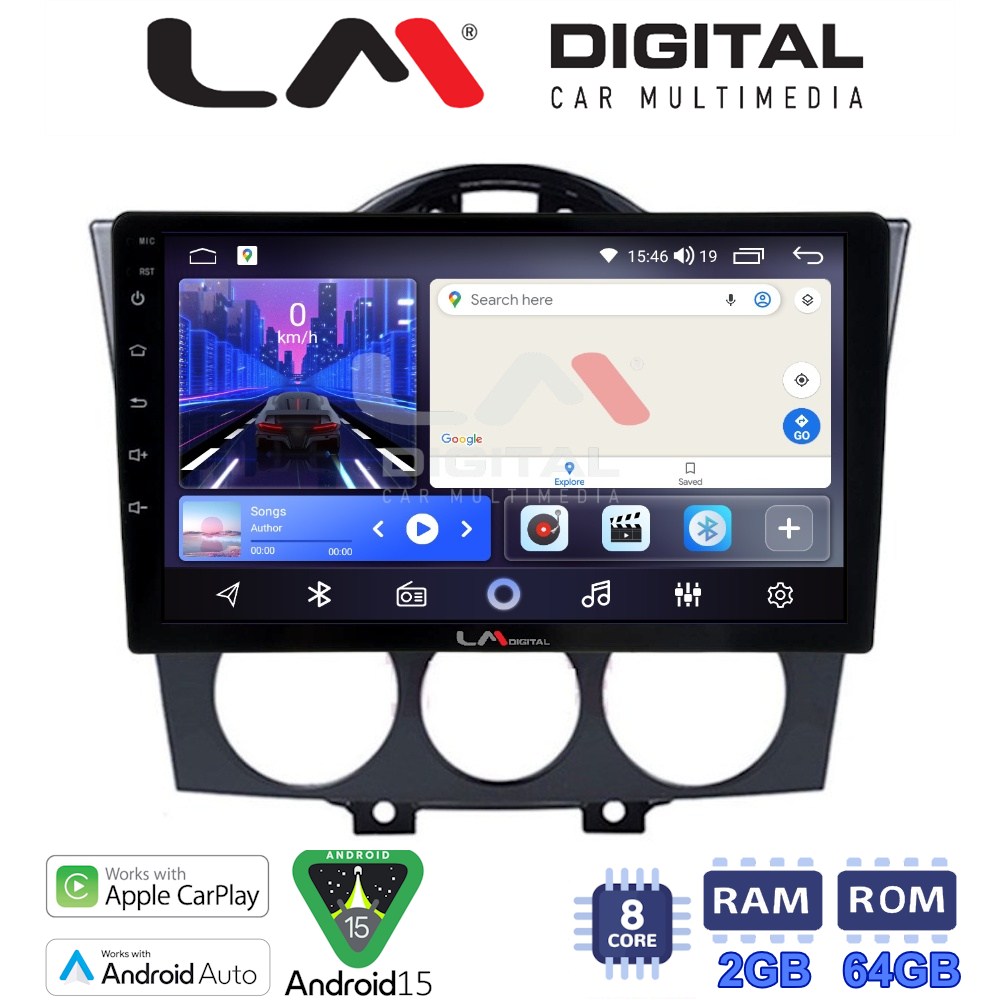 LM Digital - LM ZW8304 GPS Οθόνη OEM Multimedia Αυτοκινήτου για ΠΡΟΣΟΧΗ!!! ΜΕΤΑ ΤΗΝ ΤΟΠΟΘΕΤΗΣΗ Η ΟΘΟΝΗ ΘΑ ΕΞΕΧΕΙ ΑΠO ΤΟ ΤΑΜΠΛΟ 2cmMazda RX8 2001 > 2008 (CarPlay/AndroidAuto/BT/GPS/WIFI)