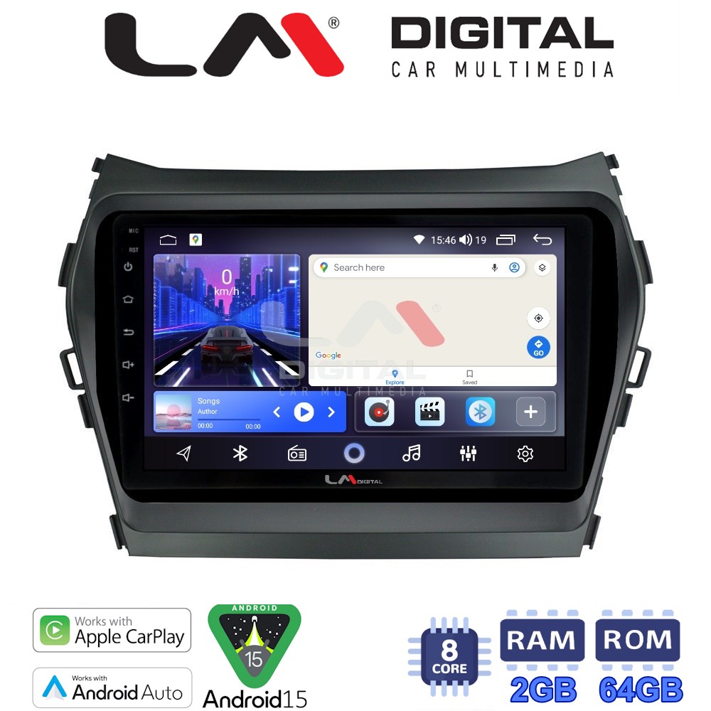 LM Digital - LM ZW8309 GPS Οθόνη OEM Multimedia Αυτοκινήτου για HY SANTA FE 2013 > 2017
HY IX45 (CarPlay/AndroidAuto/BT/GPS/WIFI)