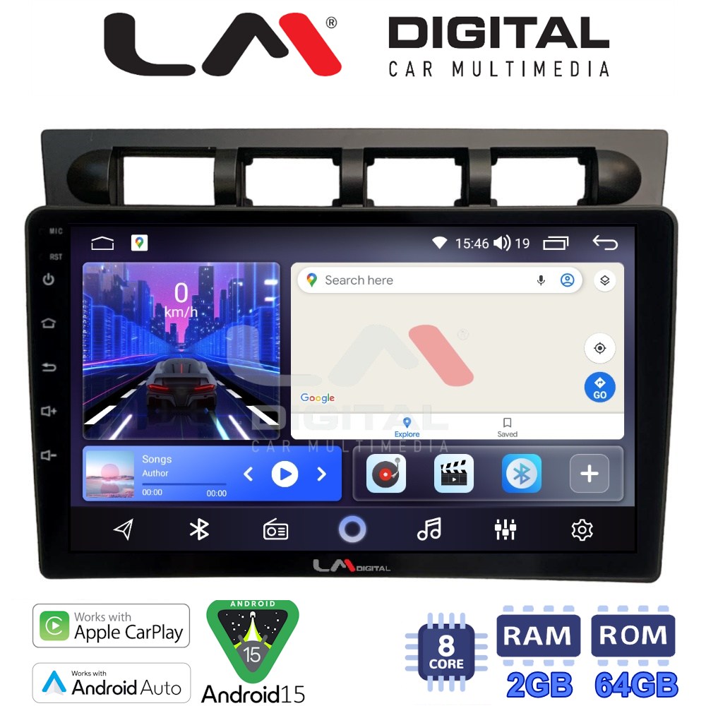 LM Digital - LM ZW8311 GPS Οθόνη OEM Multimedia Αυτοκινήτου για Kia Piccanto 2004 > 2008 (CarPlay/AndroidAuto/BT/GPS/WIFI)